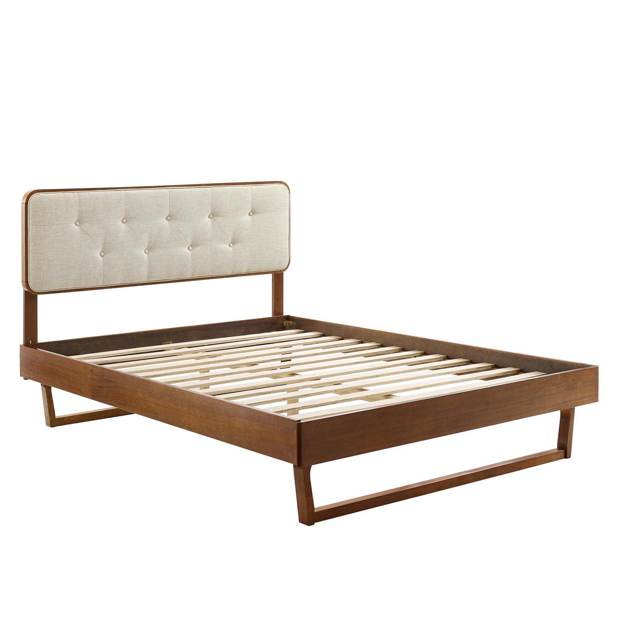Modway Bridgette Wood Full Platform Bed With Angular Frame