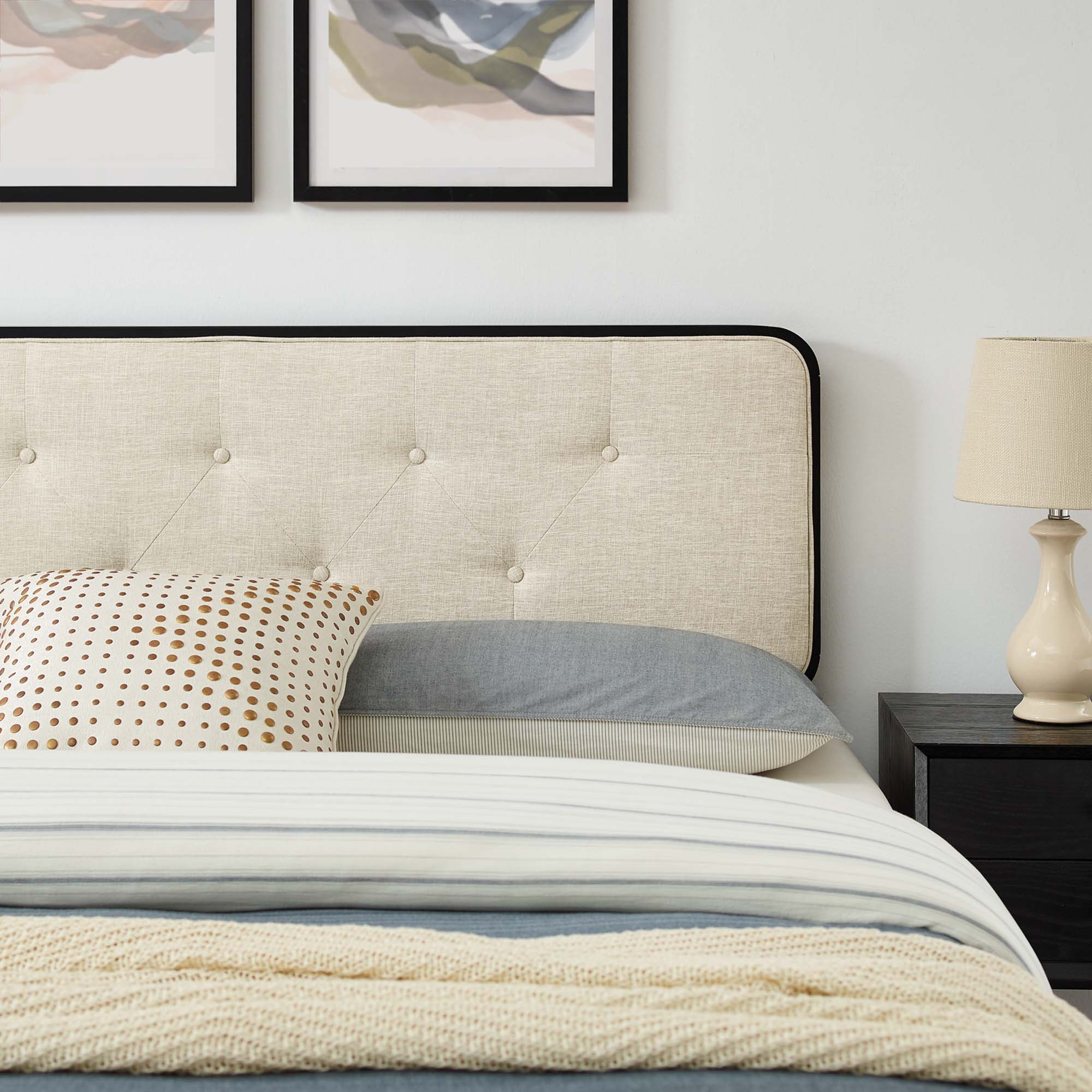 Modway Bridgette Wood Full Platform Bed With Splayed Legs