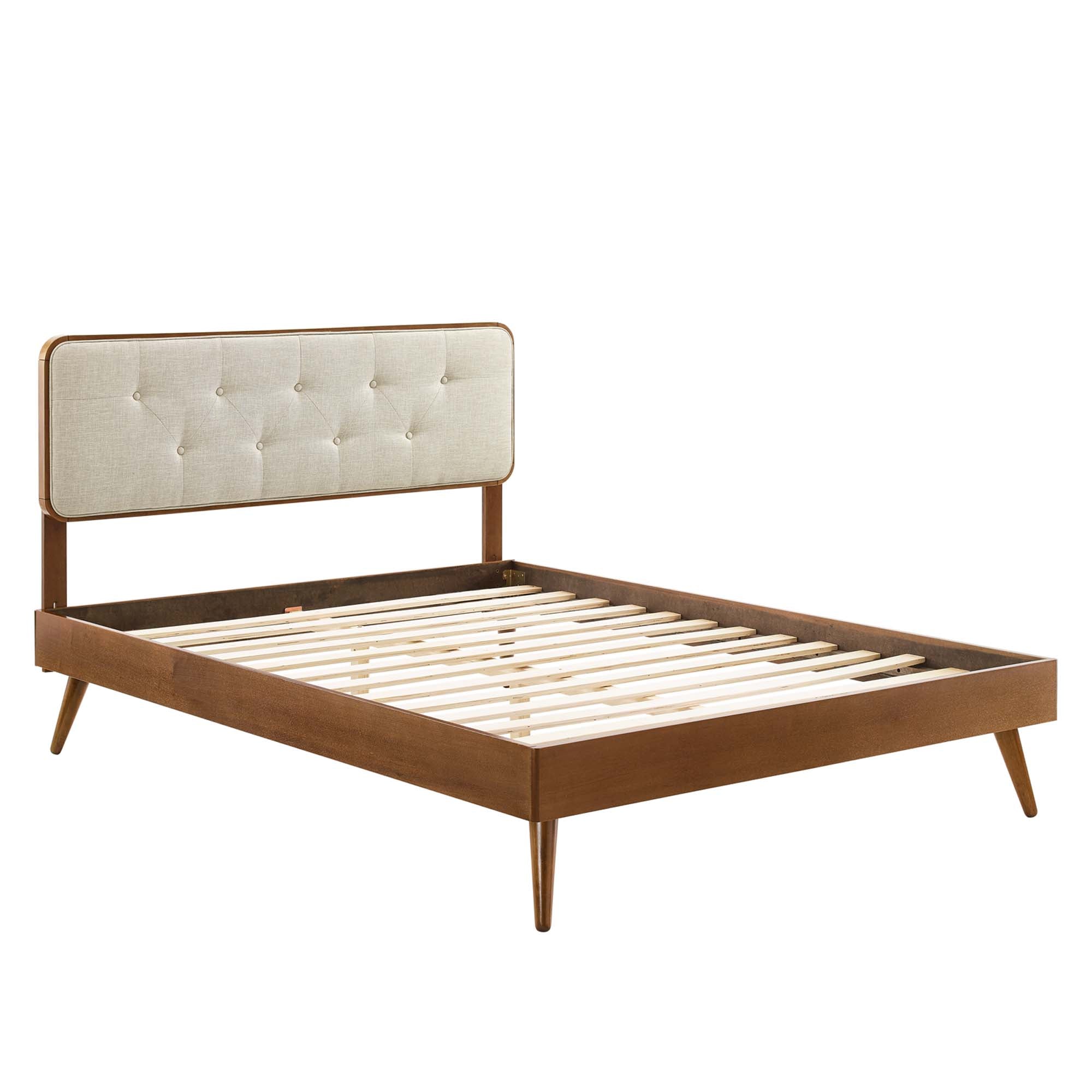 Modway Bridgette Wood Full Platform Bed With Splayed Legs