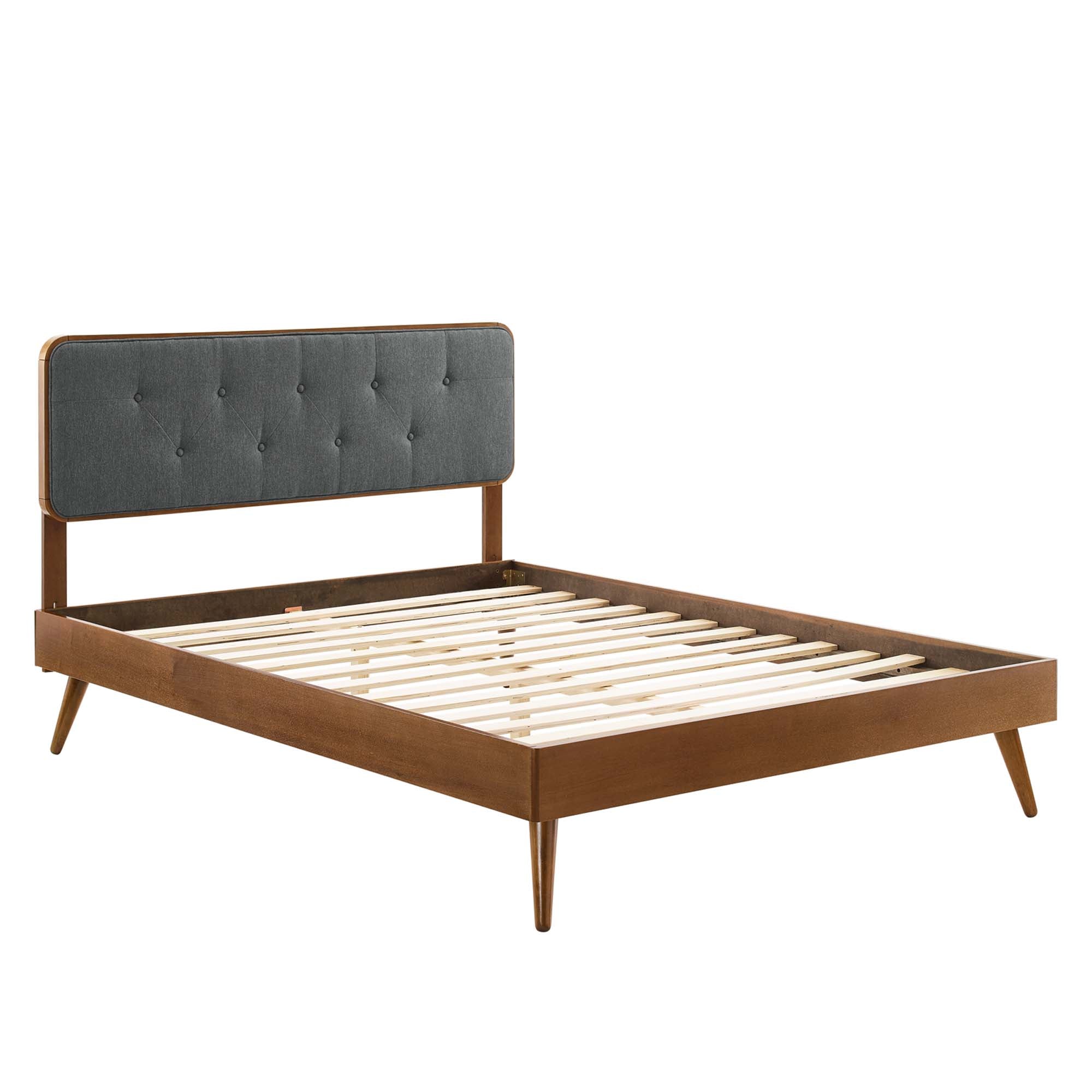 Modway Bridgette Wood Full Platform Bed With Splayed Legs