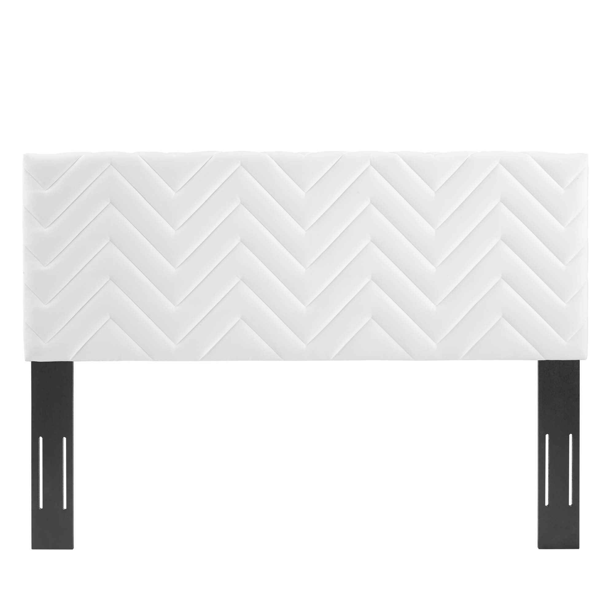 Modway Leah Chevron Tufted Performance Velvet Queen Platform Bed