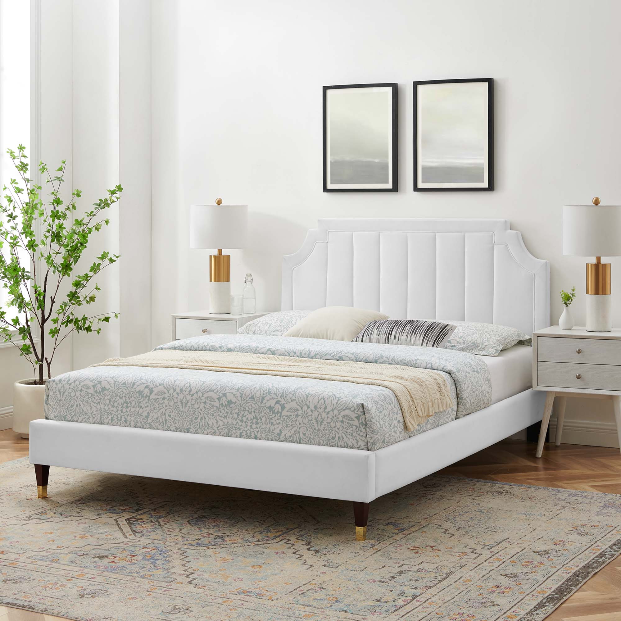 Modway Sienna Performance Velvet Queen Platform Bed