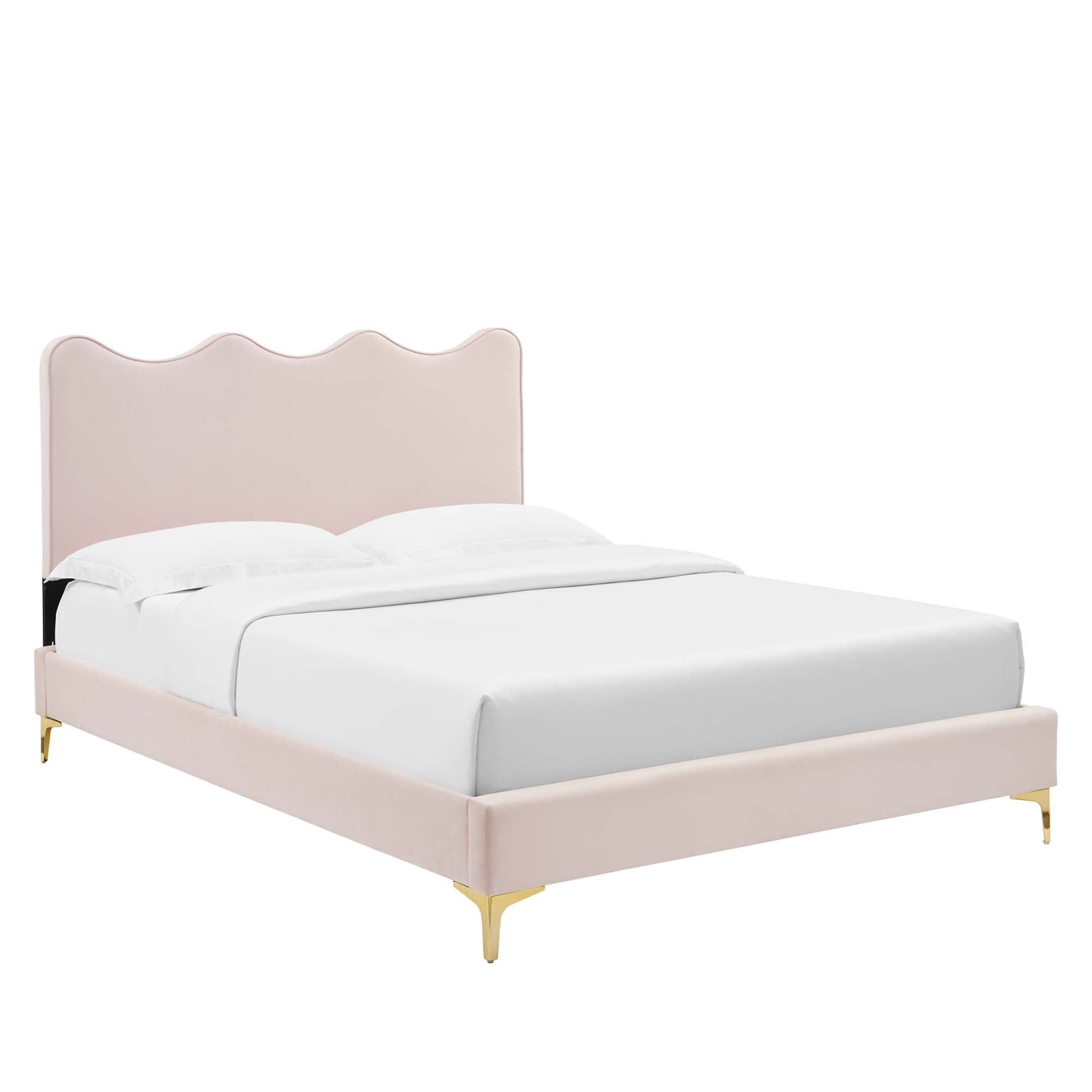 Modway Current Performance Velvet Twin Platform Bed