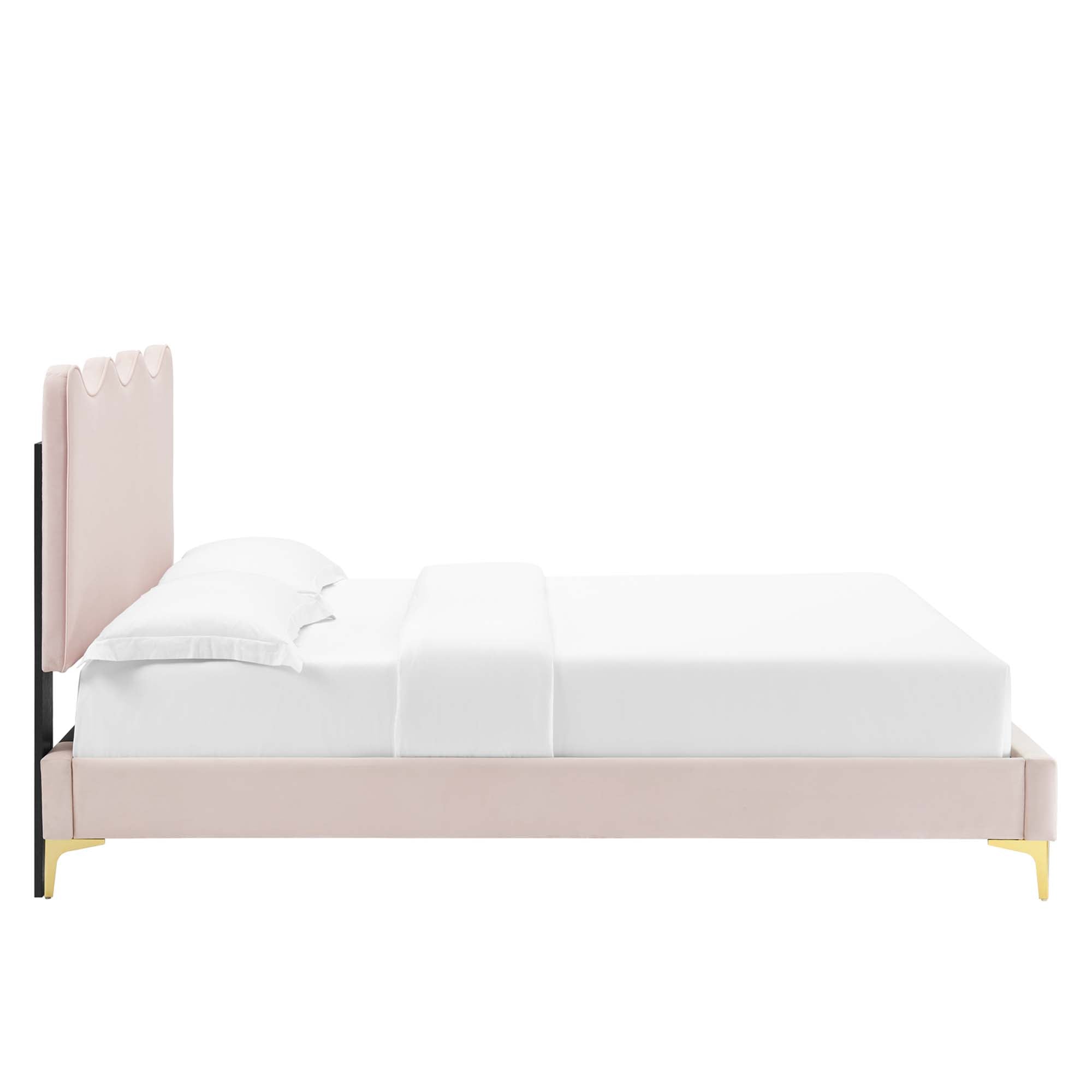 Modway Current Performance Velvet Twin Platform Bed