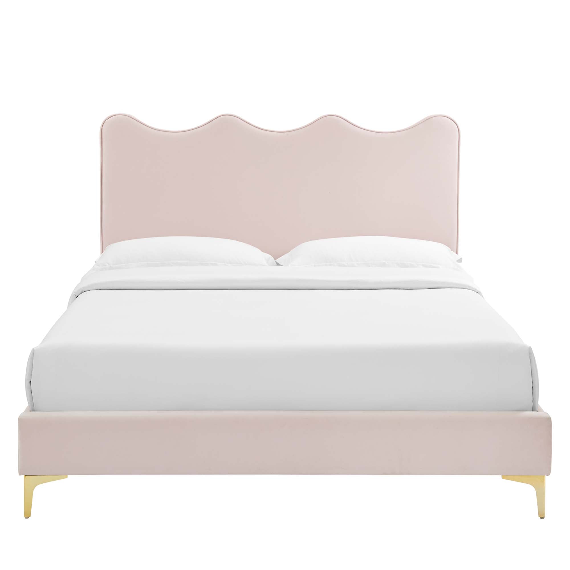 Modway Current Performance Velvet Twin Platform Bed