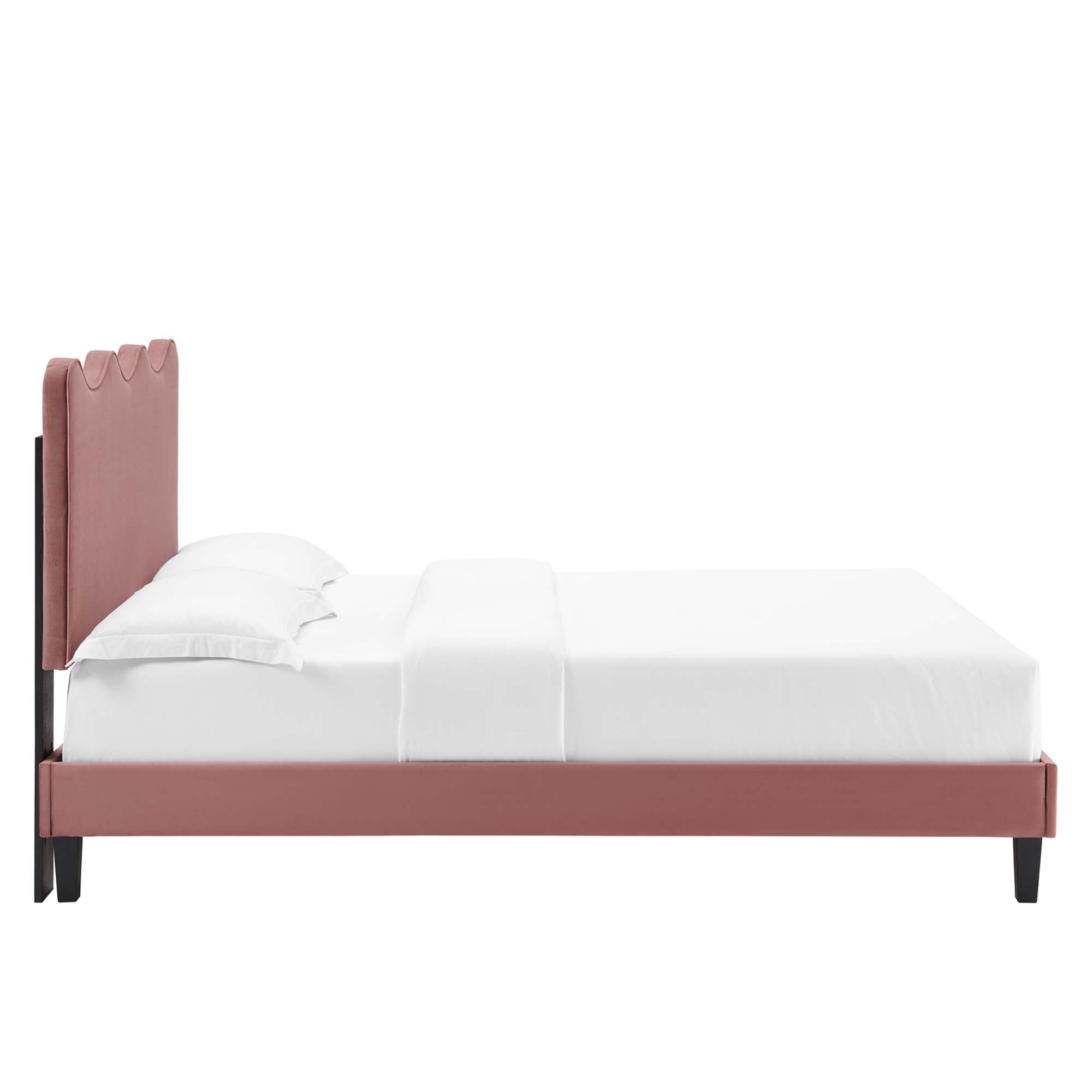 Modway Current Performance Velvet Twin Platform Bed