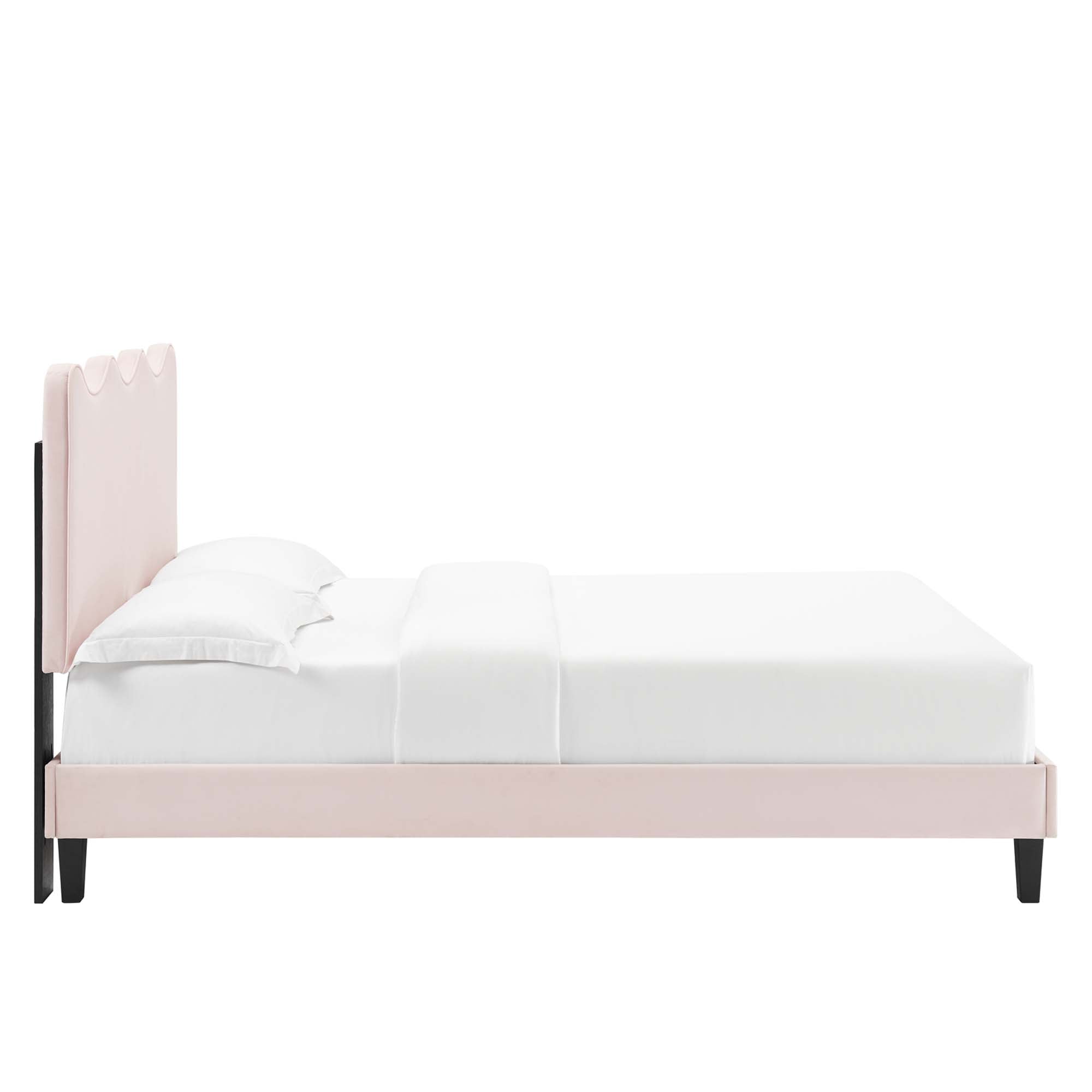 Modway Current Performance Velvet Twin Platform Bed