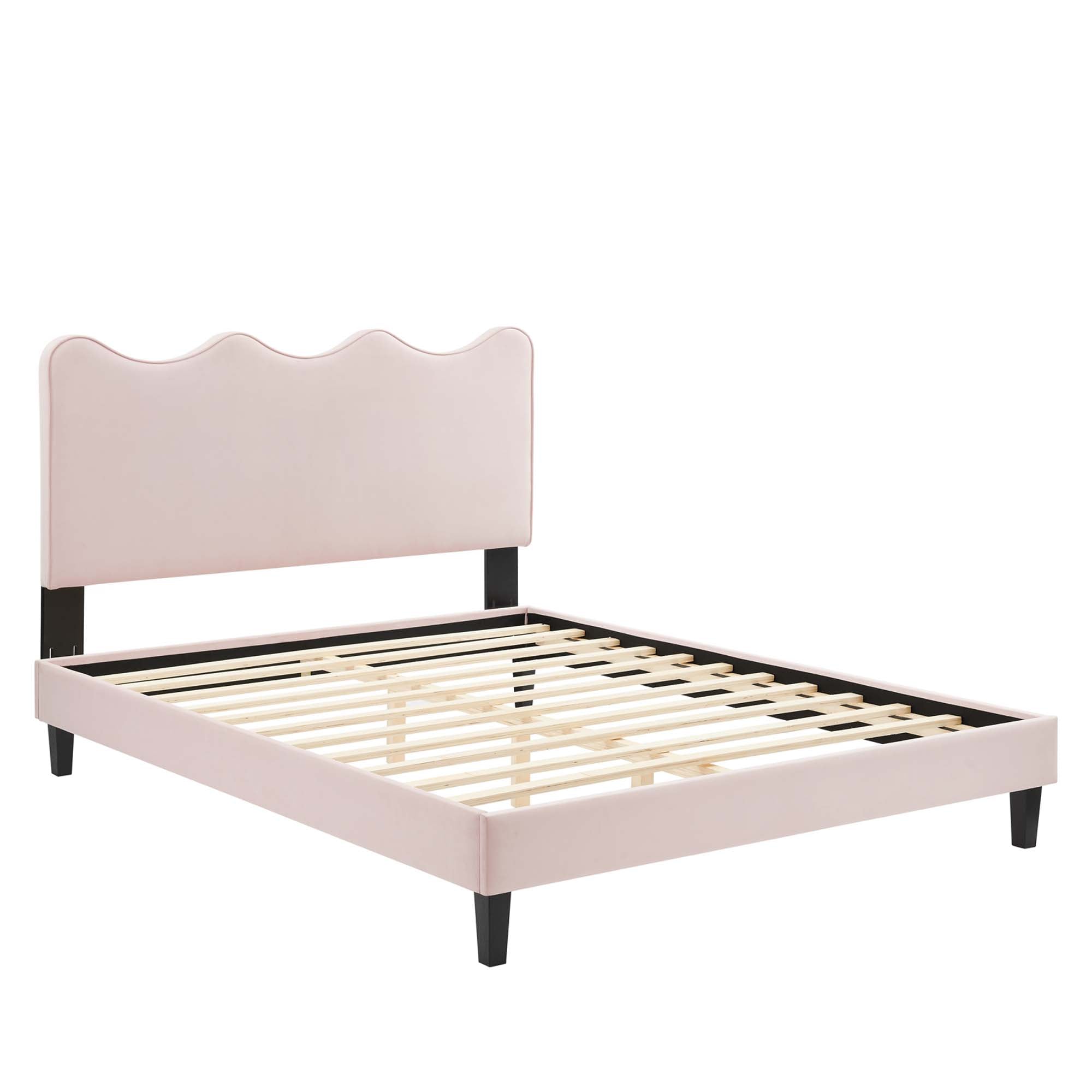 Modway Current Performance Velvet Twin Platform Bed