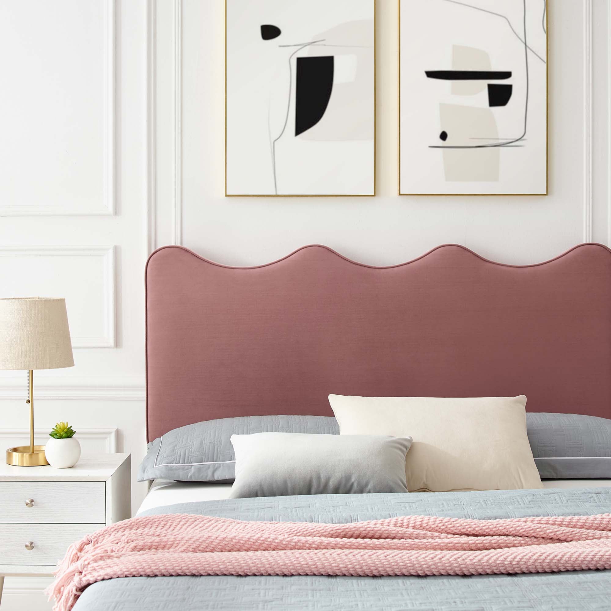 Modway Current Performance Velvet Full Platform Bed