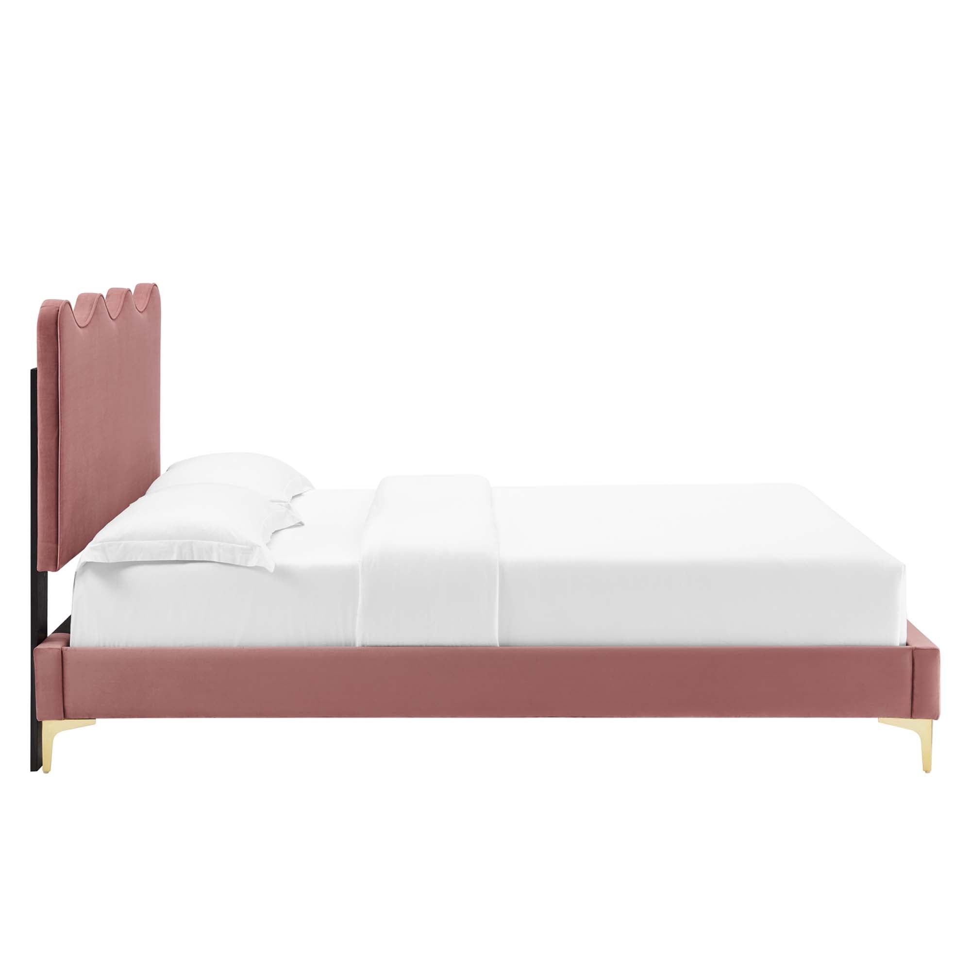 Modway Current Performance Velvet Full Platform Bed