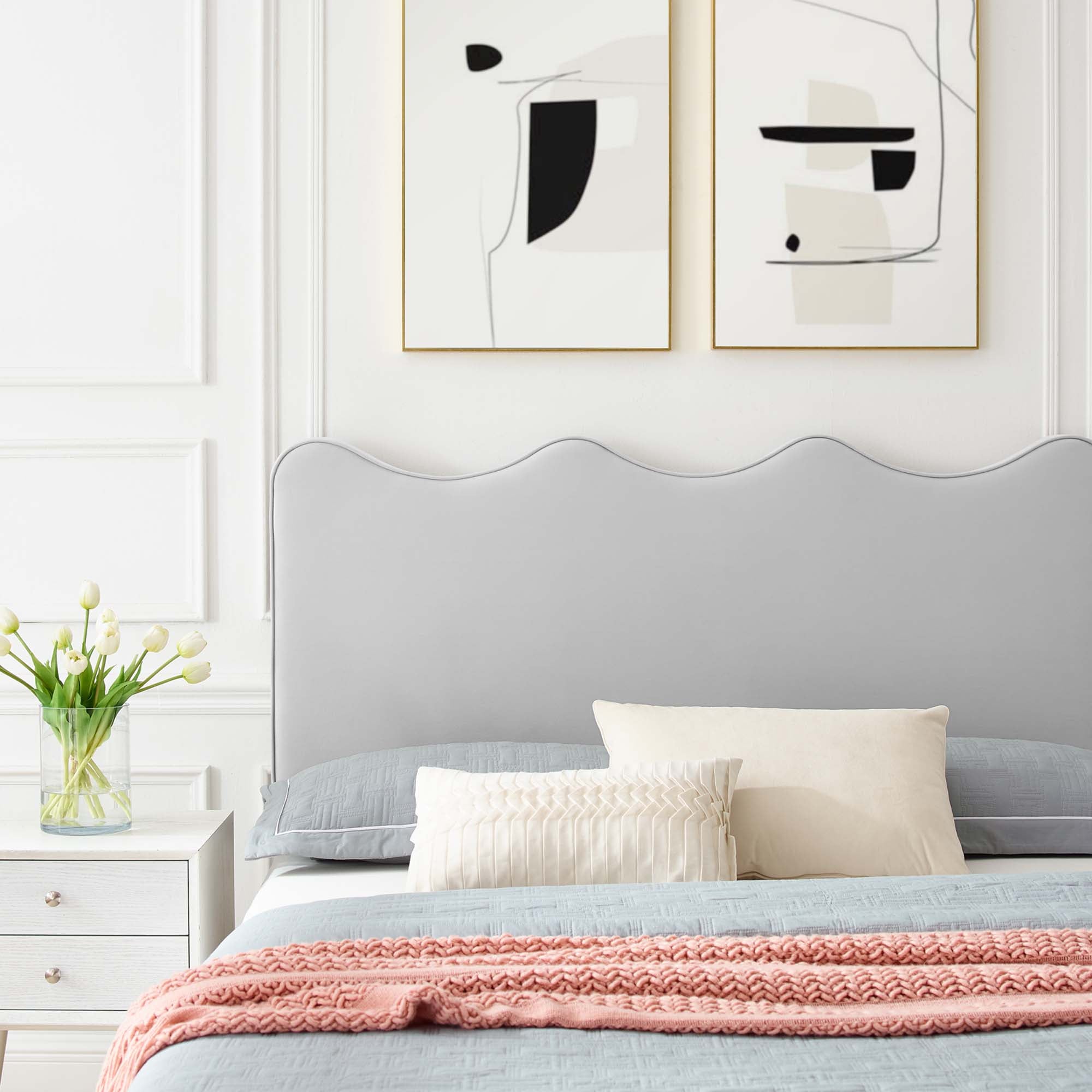 Modway Current Performance Velvet Full Platform Bed