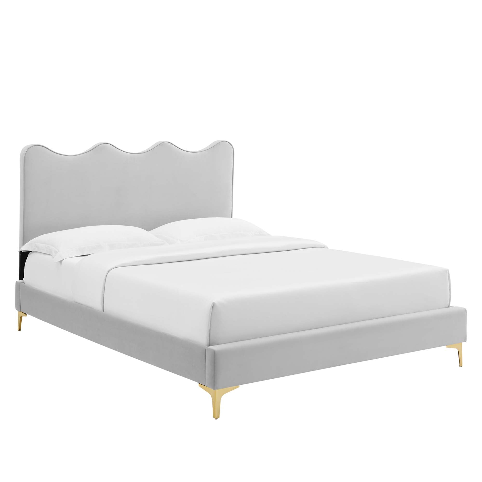 Modway Current Performance Velvet Full Platform Bed