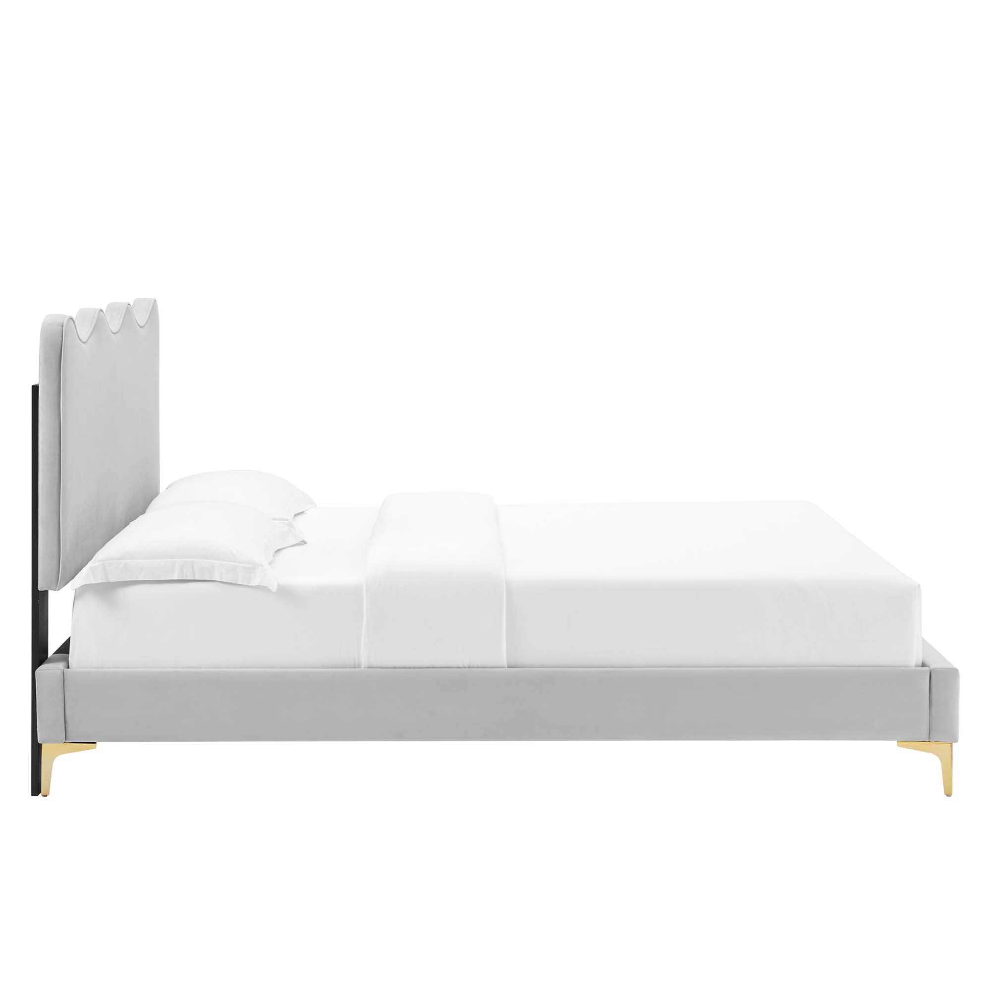 Modway Current Performance Velvet Full Platform Bed