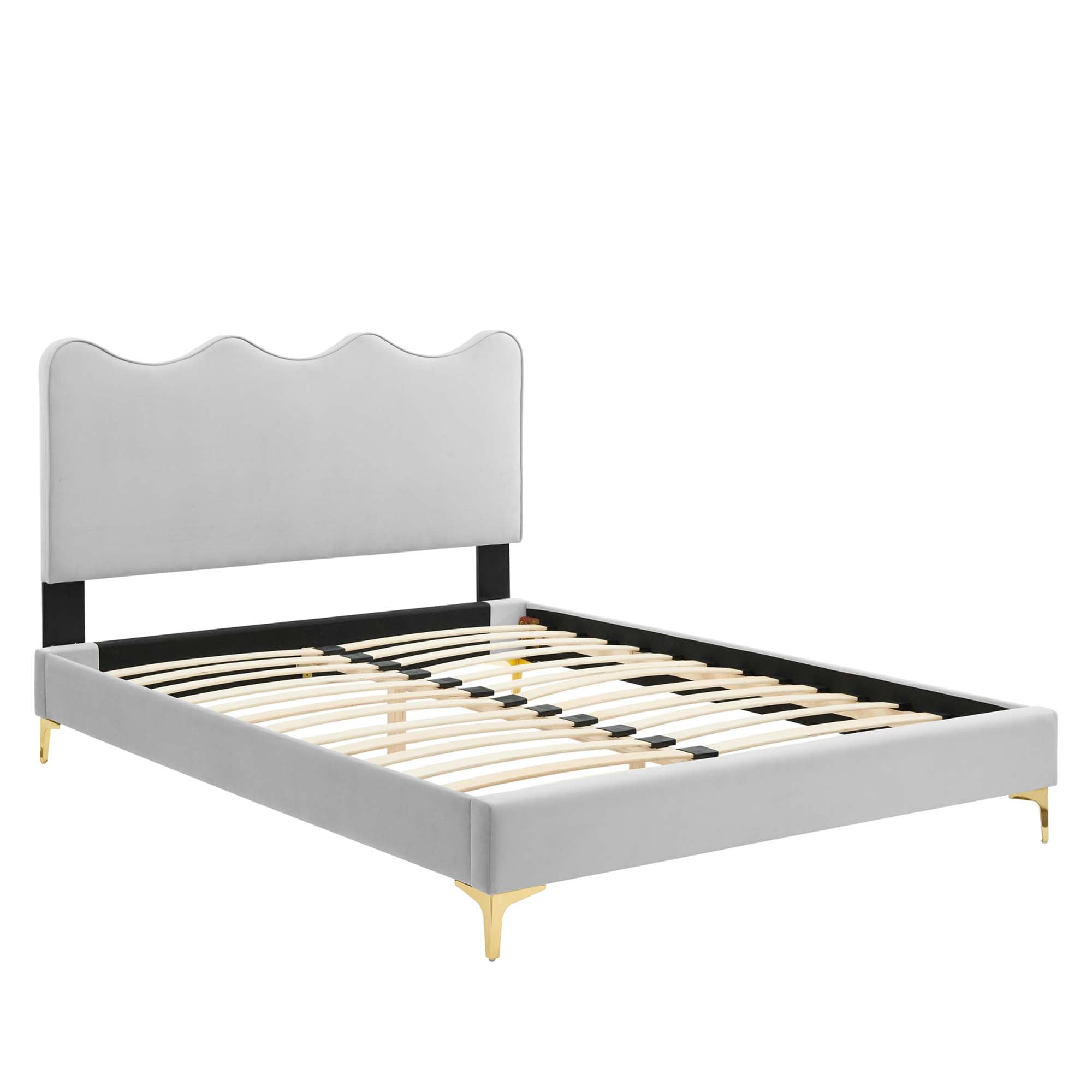 Modway Current Performance Velvet Full Platform Bed
