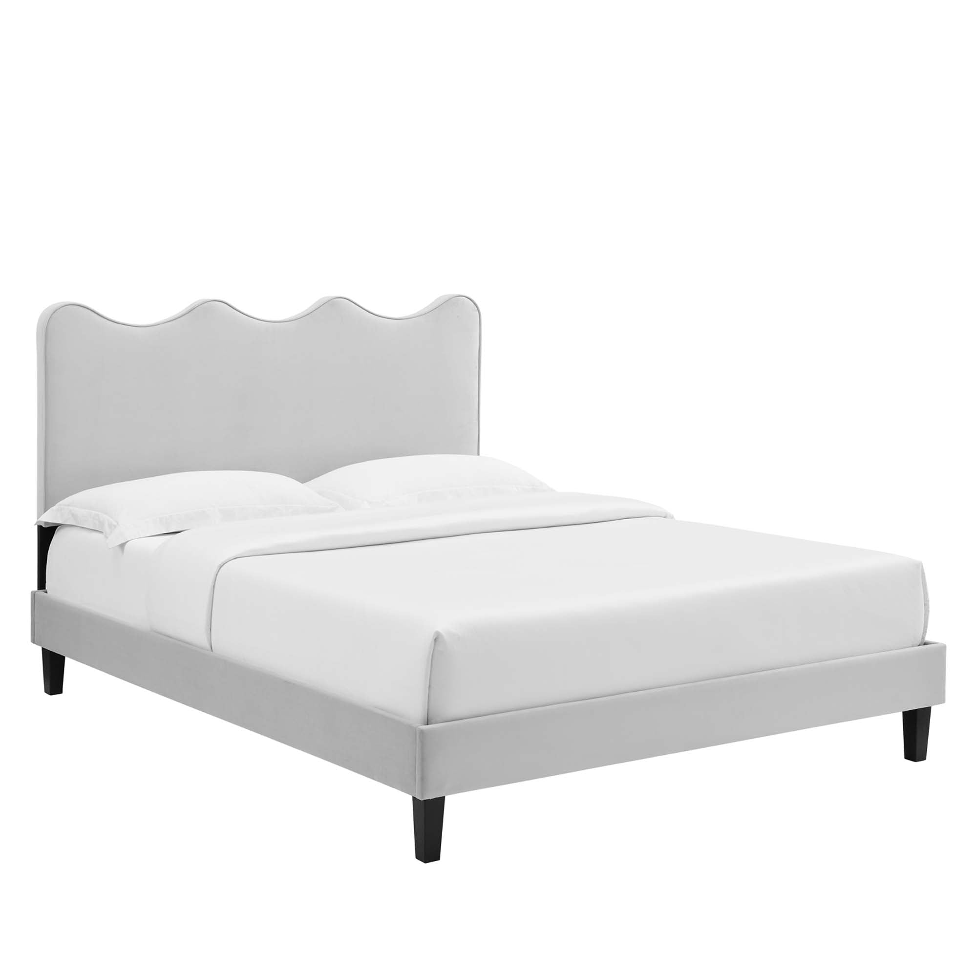 Modway Current Performance Velvet Full Platform Bed
