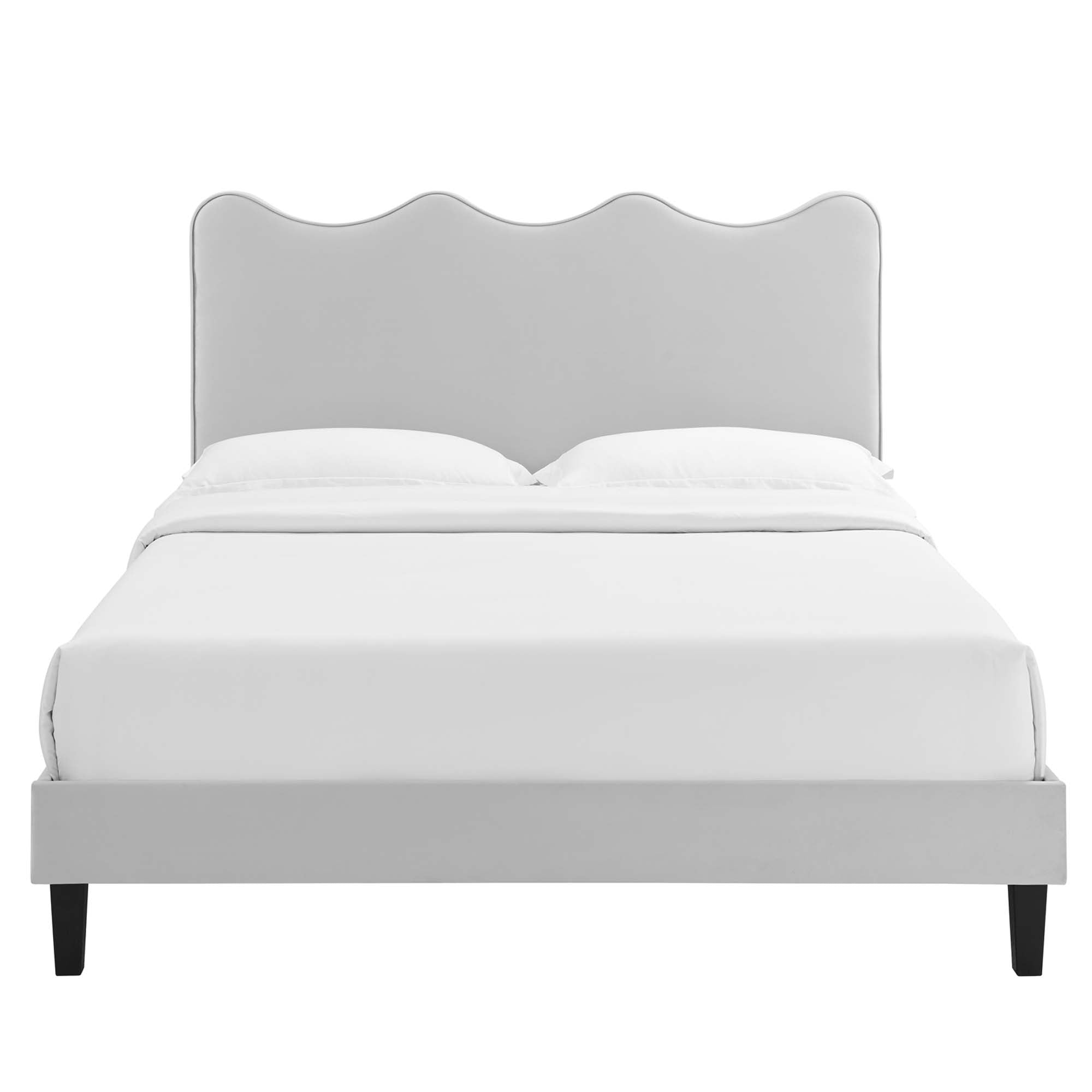 Modway Current Performance Velvet Full Platform Bed