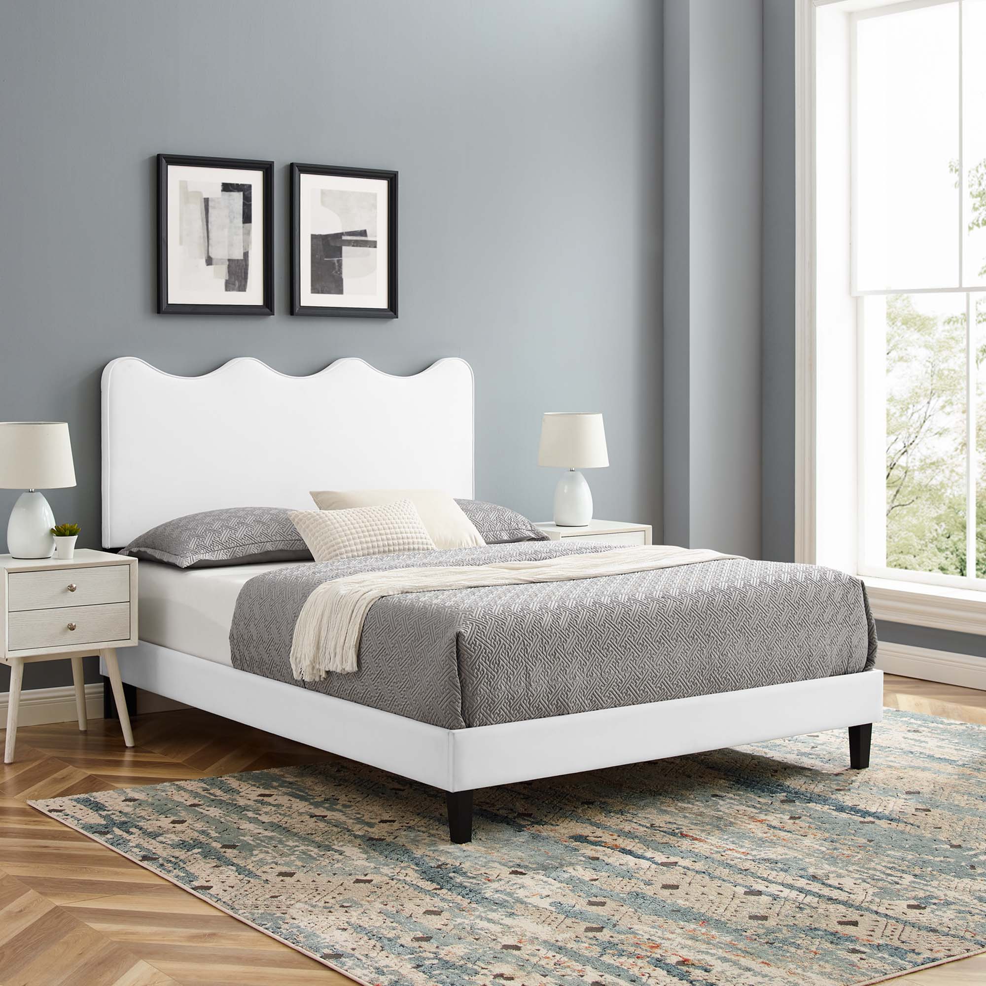 Modway Current Performance Velvet Full Platform Bed