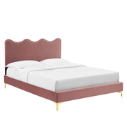 Modway Current Performance Velvet Queen Platform Bed