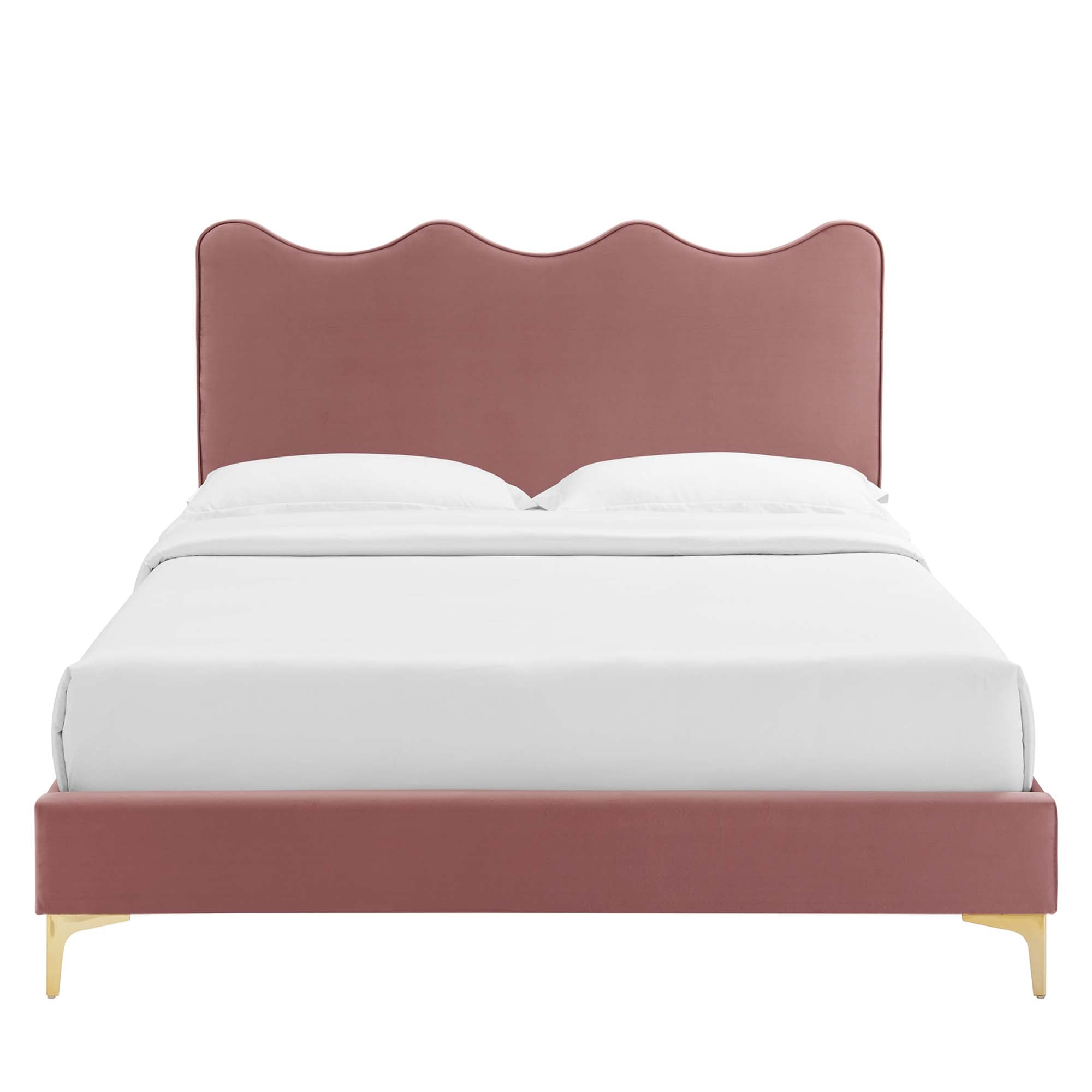 Modway Current Performance Velvet Queen Platform Bed