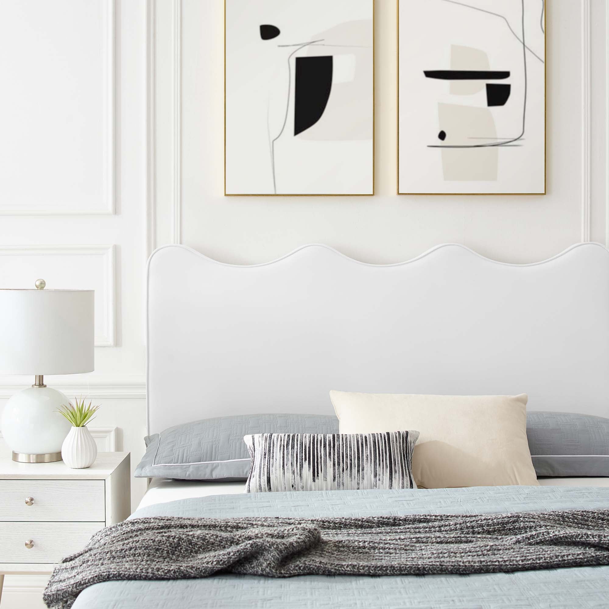 Modway Current Performance Velvet Queen Platform Bed