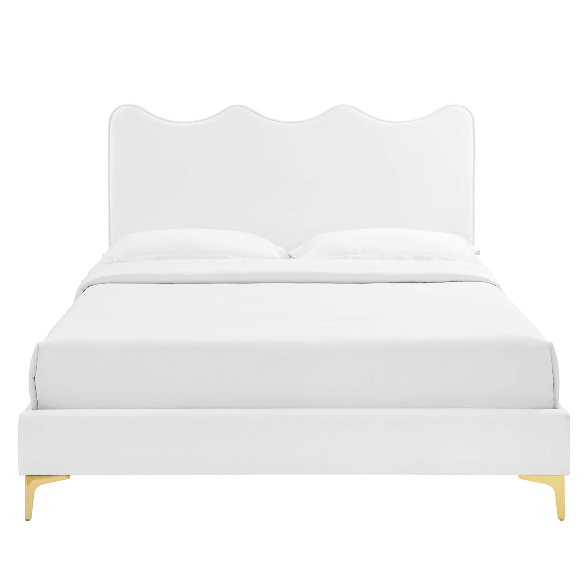 Modway Current Performance Velvet Queen Platform Bed