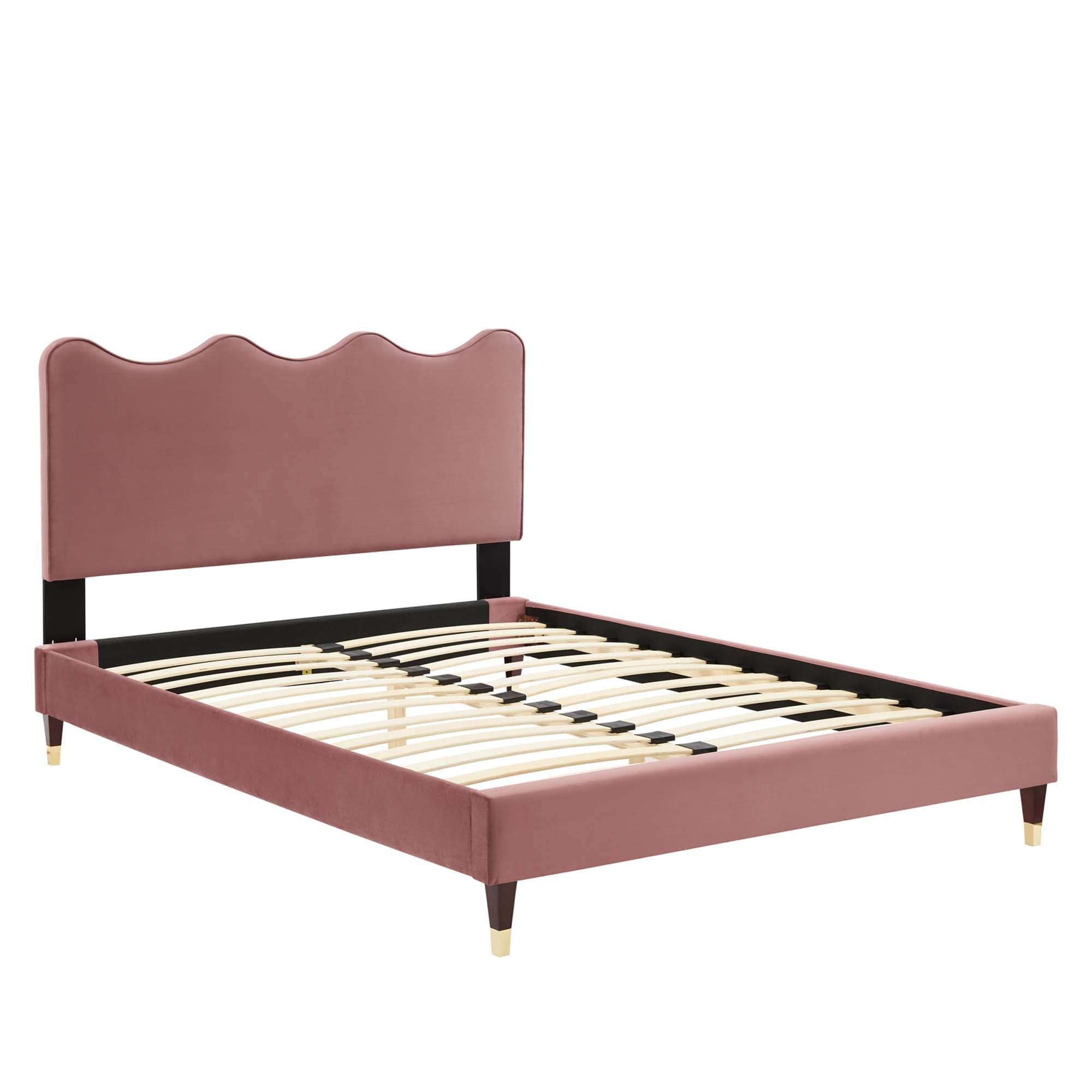 Modway Current Performance Velvet Queen Platform Bed