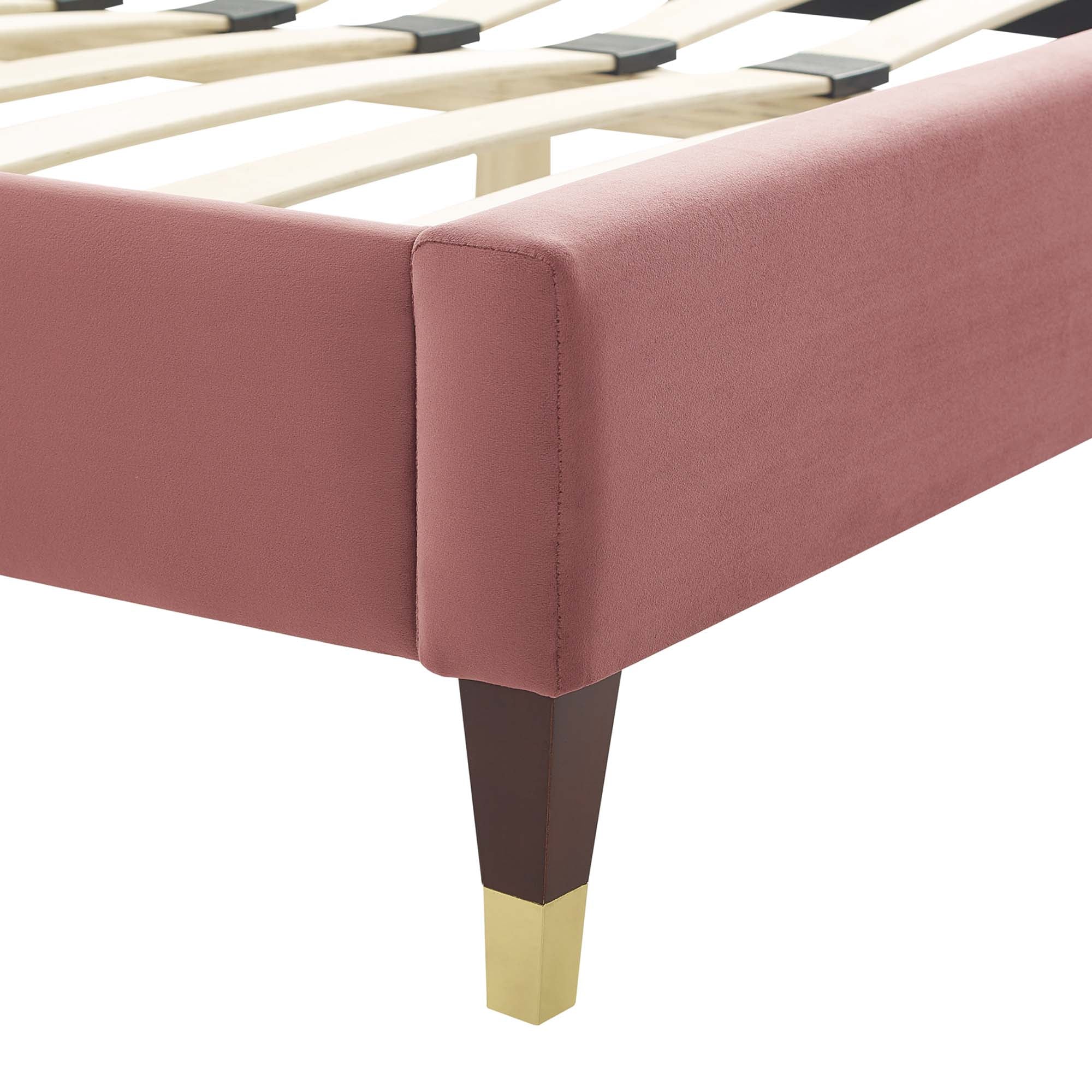 Modway Current Performance Velvet Queen Platform Bed