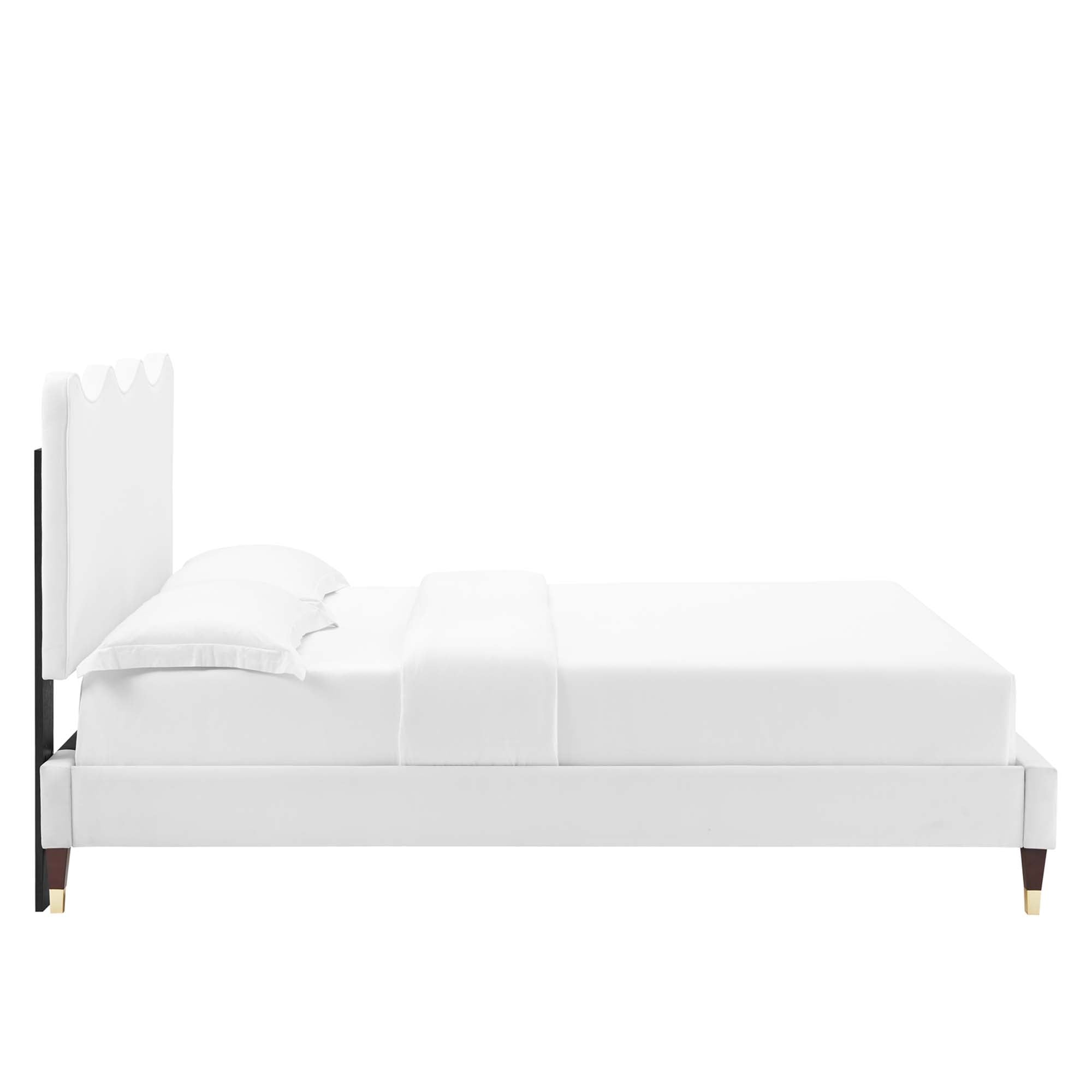 Modway Current Performance Velvet Queen Platform Bed