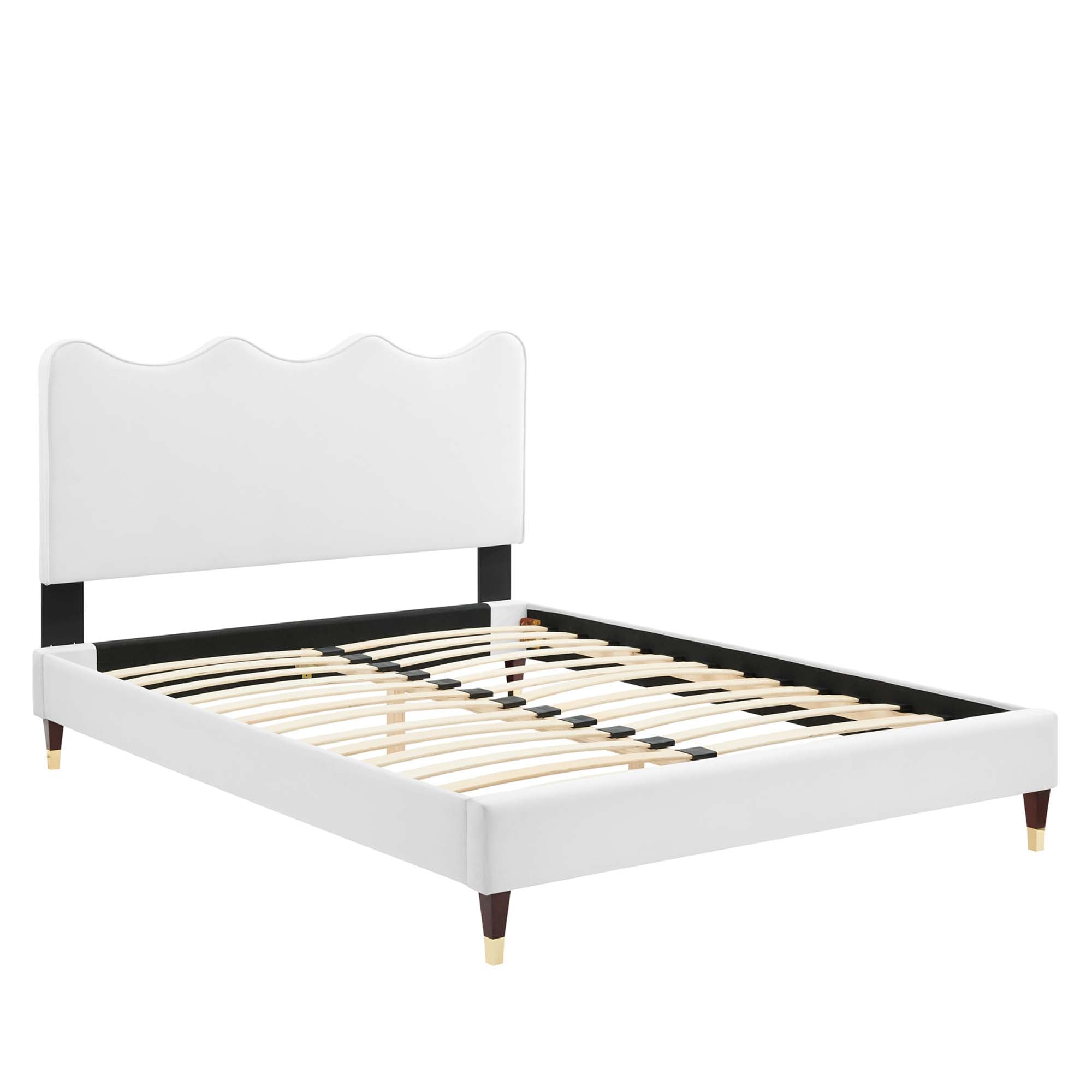 Modway Current Performance Velvet Queen Platform Bed
