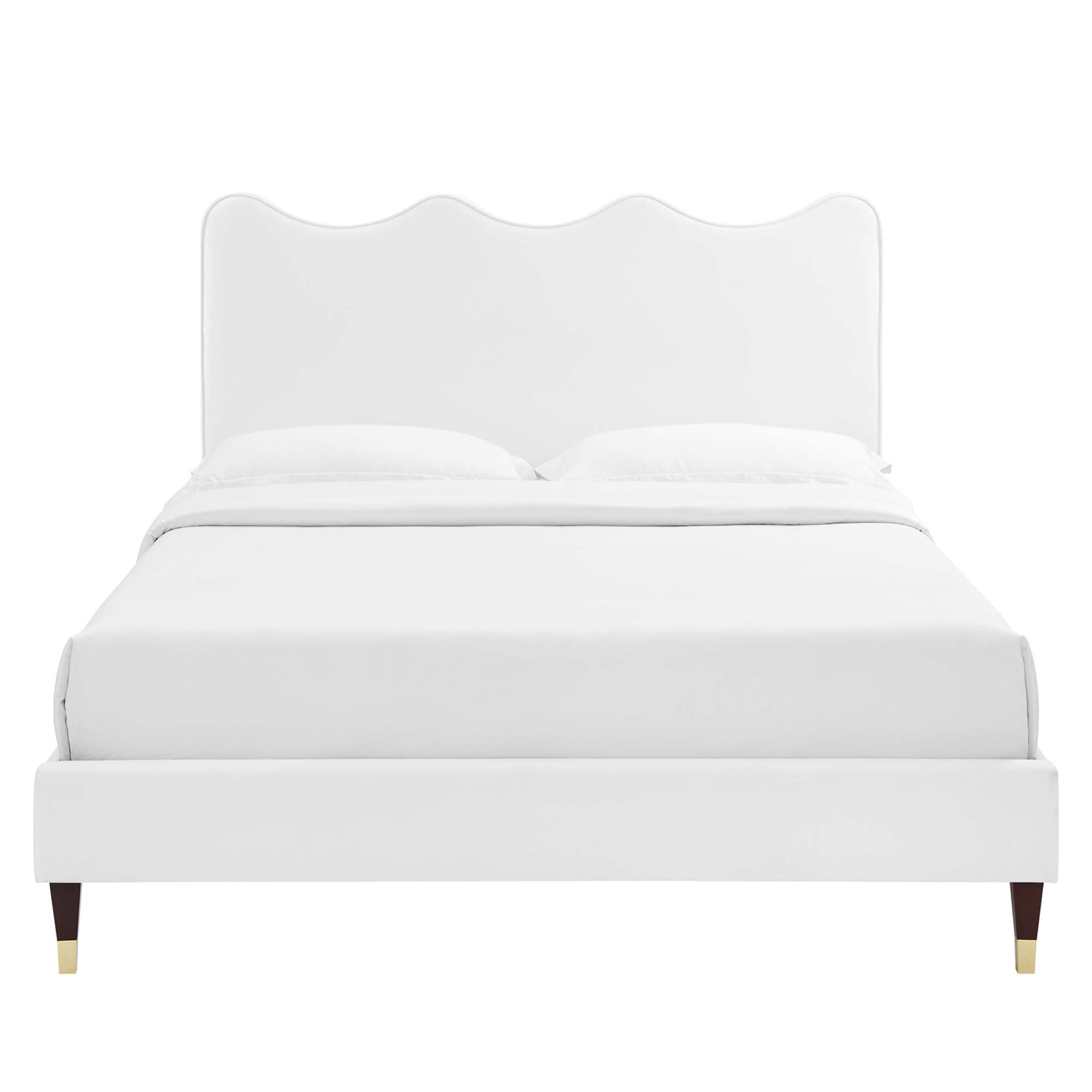Modway Current Performance Velvet Queen Platform Bed