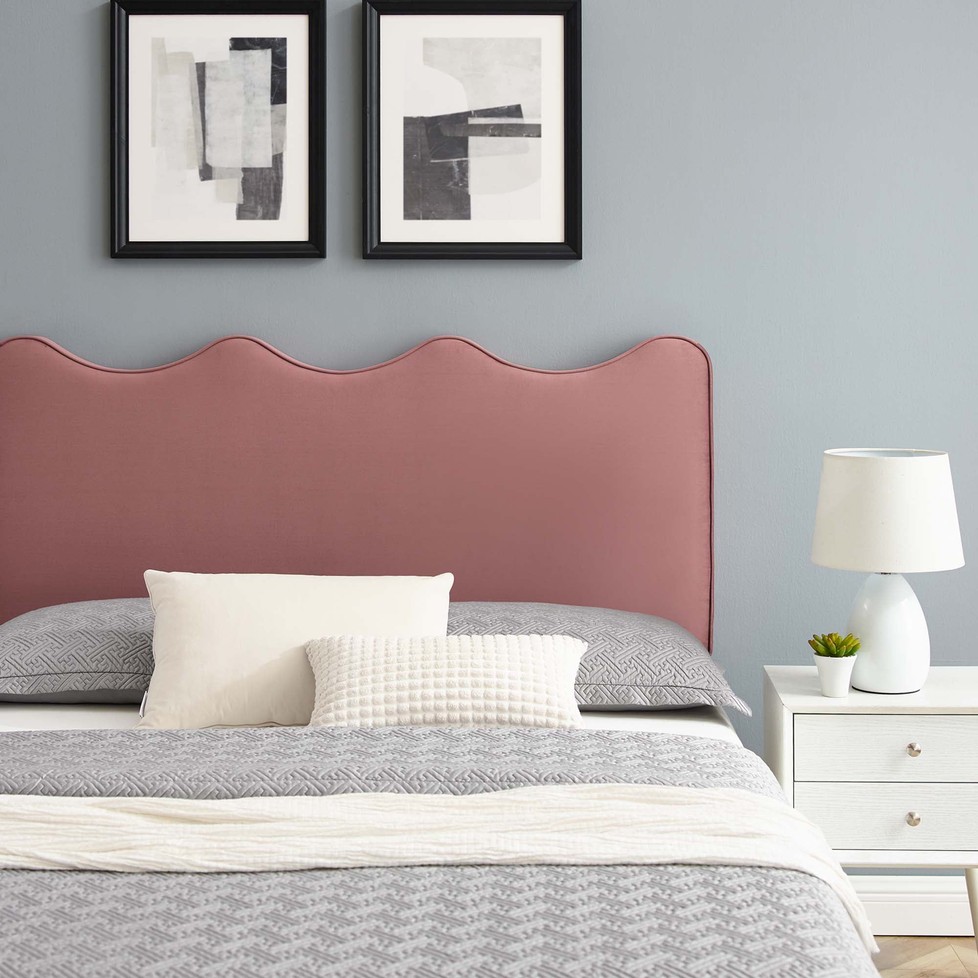 Modway Current Performance Velvet Queen Platform Bed