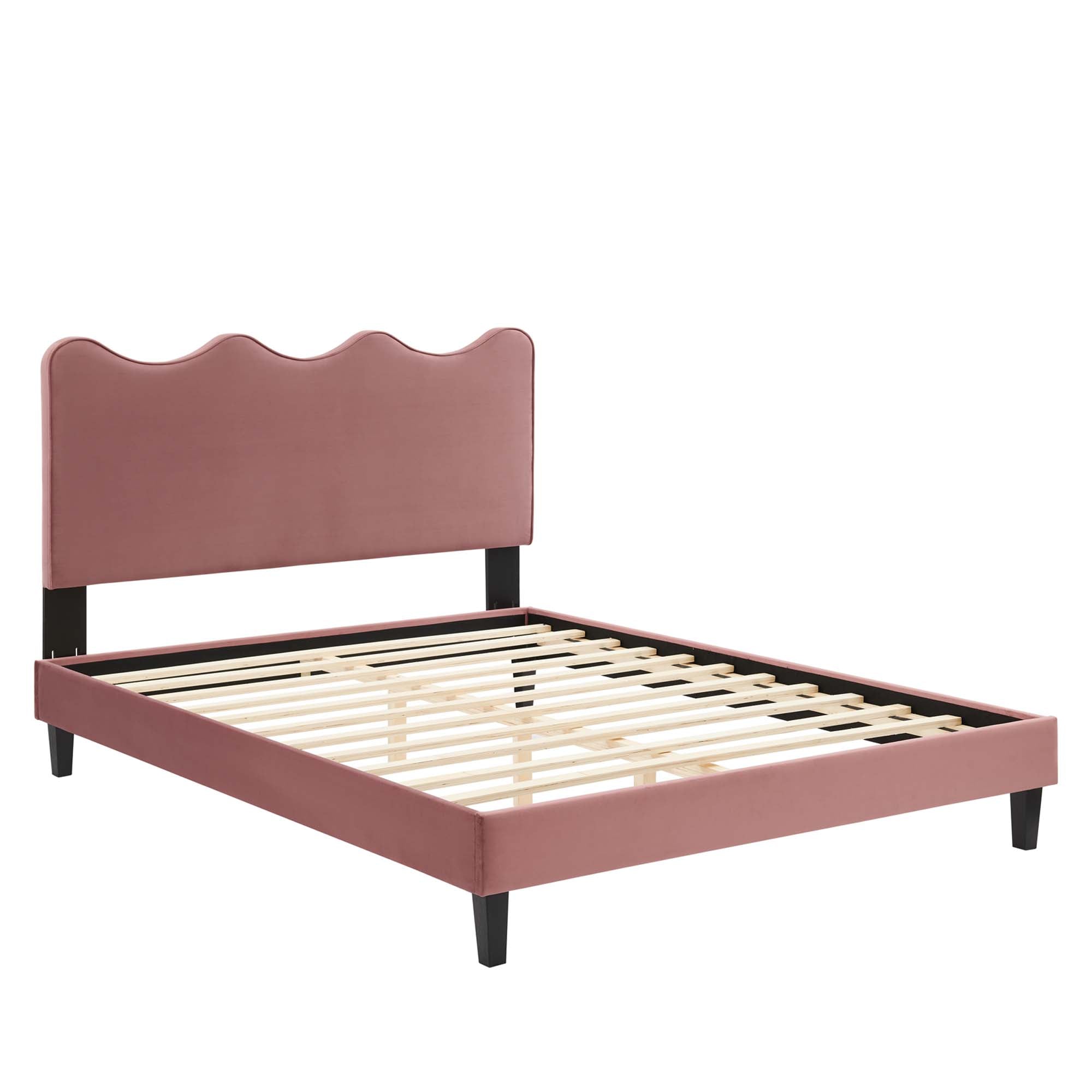 Modway Current Performance Velvet Queen Platform Bed