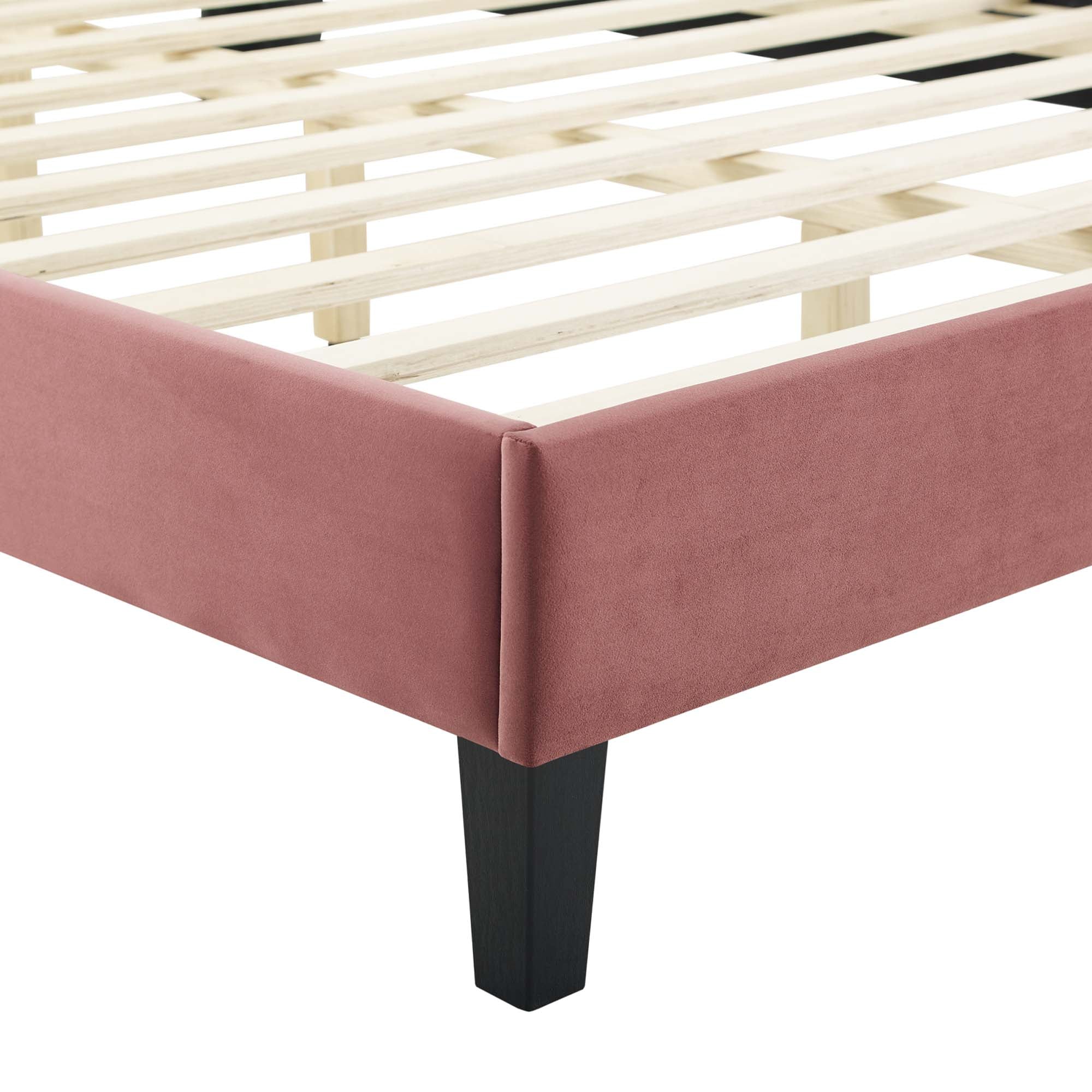 Modway Current Performance Velvet Queen Platform Bed
