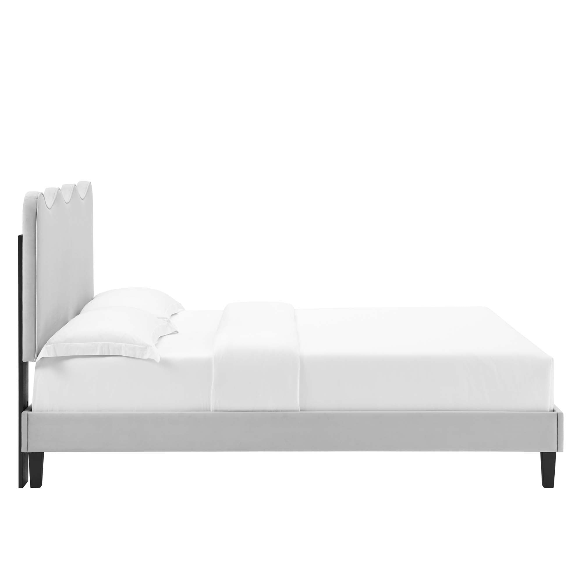 Modway Current Performance Velvet Queen Platform Bed