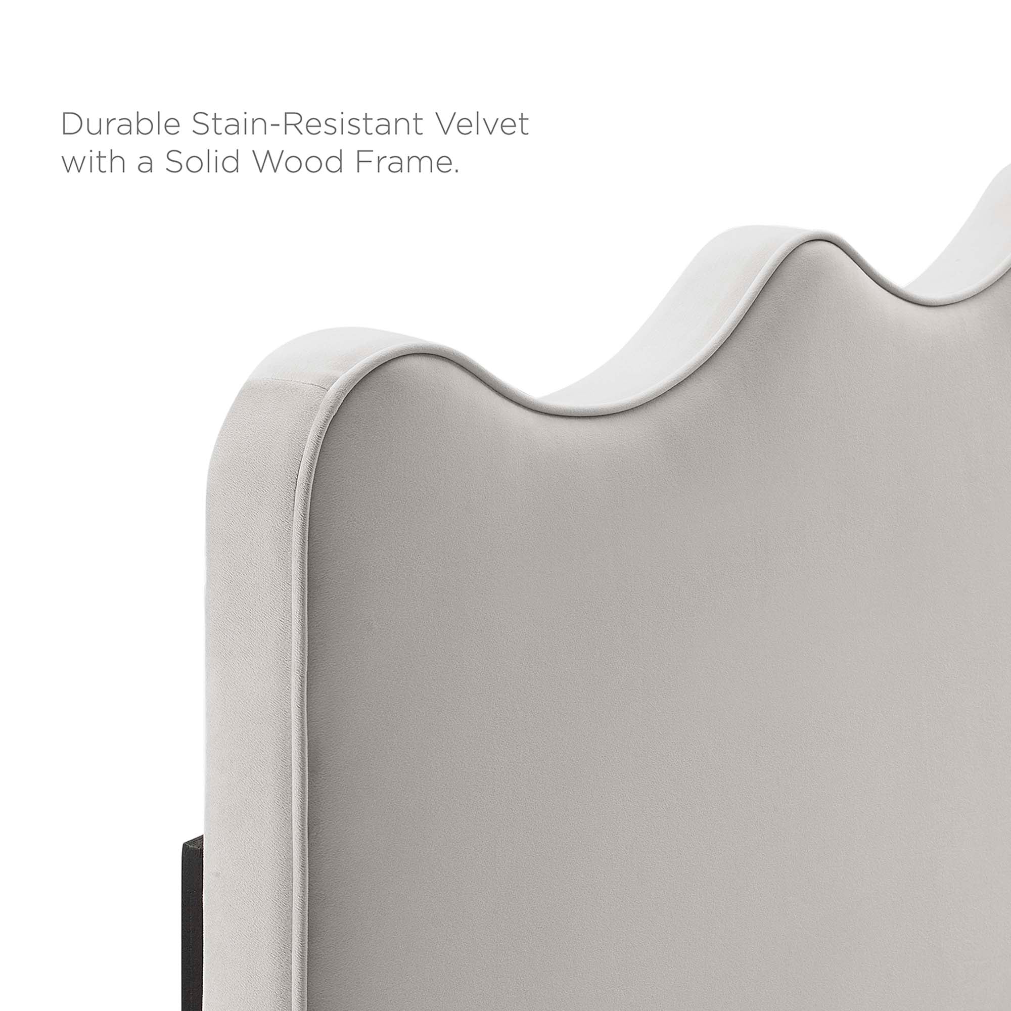 Modway Current Performance Velvet Queen Platform Bed