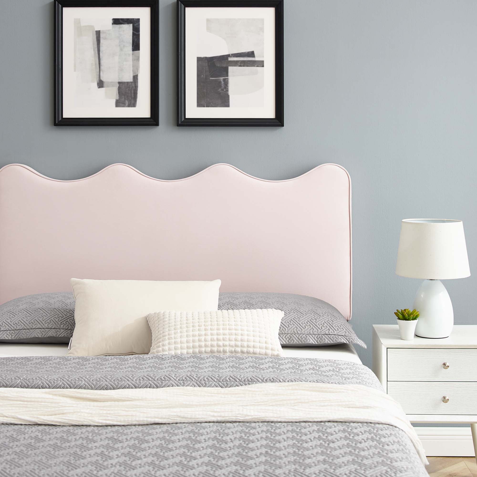 Modway Current Performance Velvet Queen Platform Bed