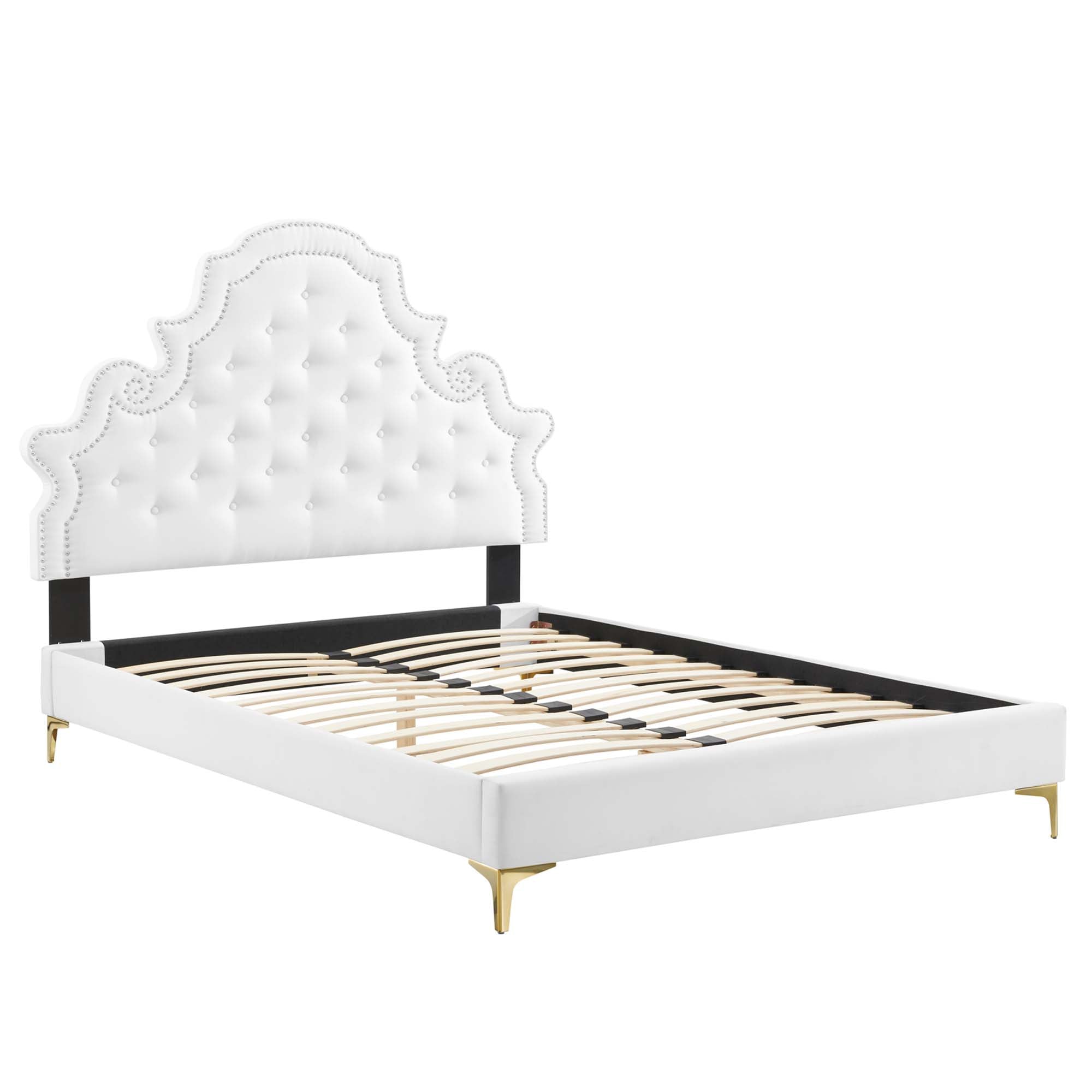 Modway Gwyneth Tufted Performance Velvet Queen Platform Bed