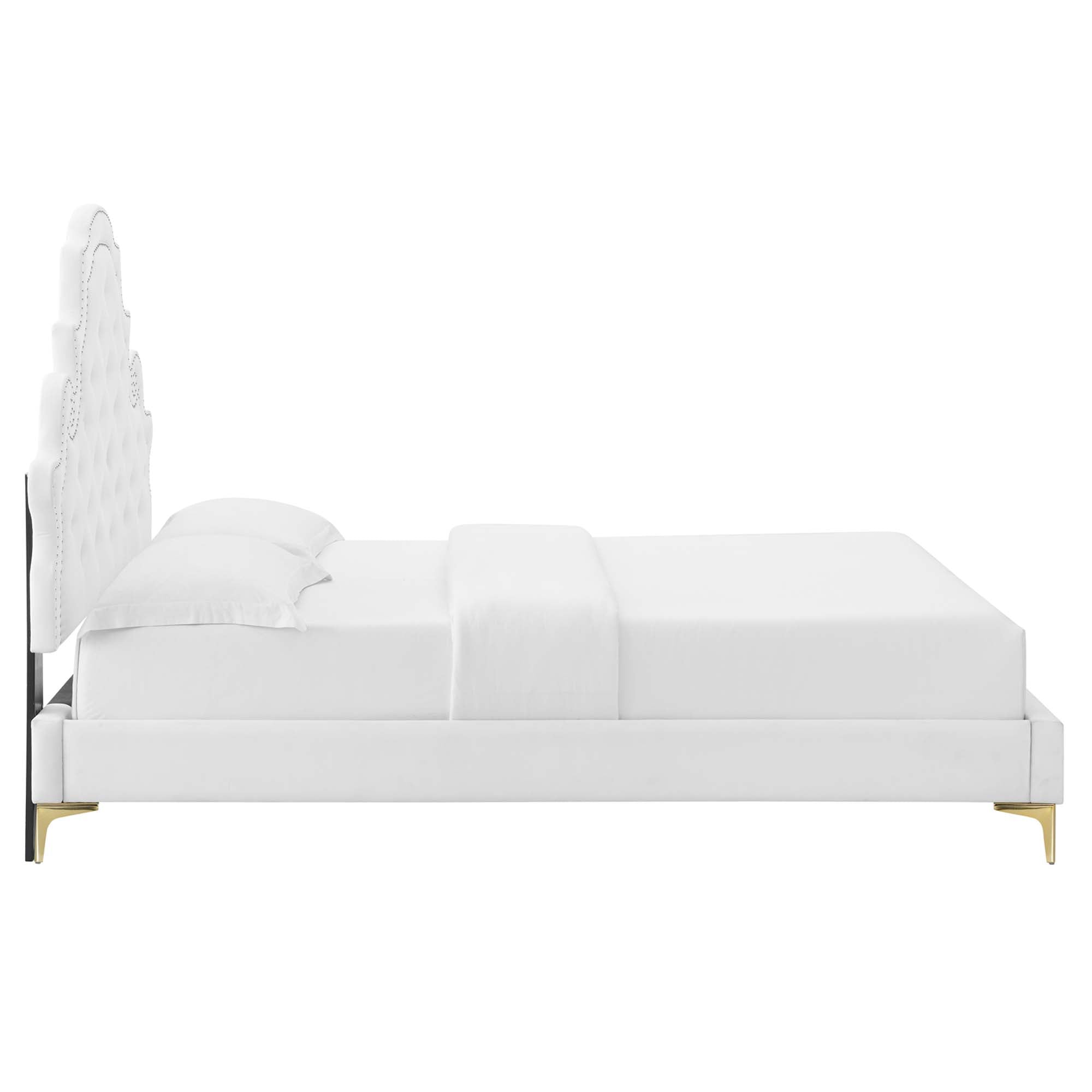 Modway Gwyneth Tufted Performance Velvet Queen Platform Bed