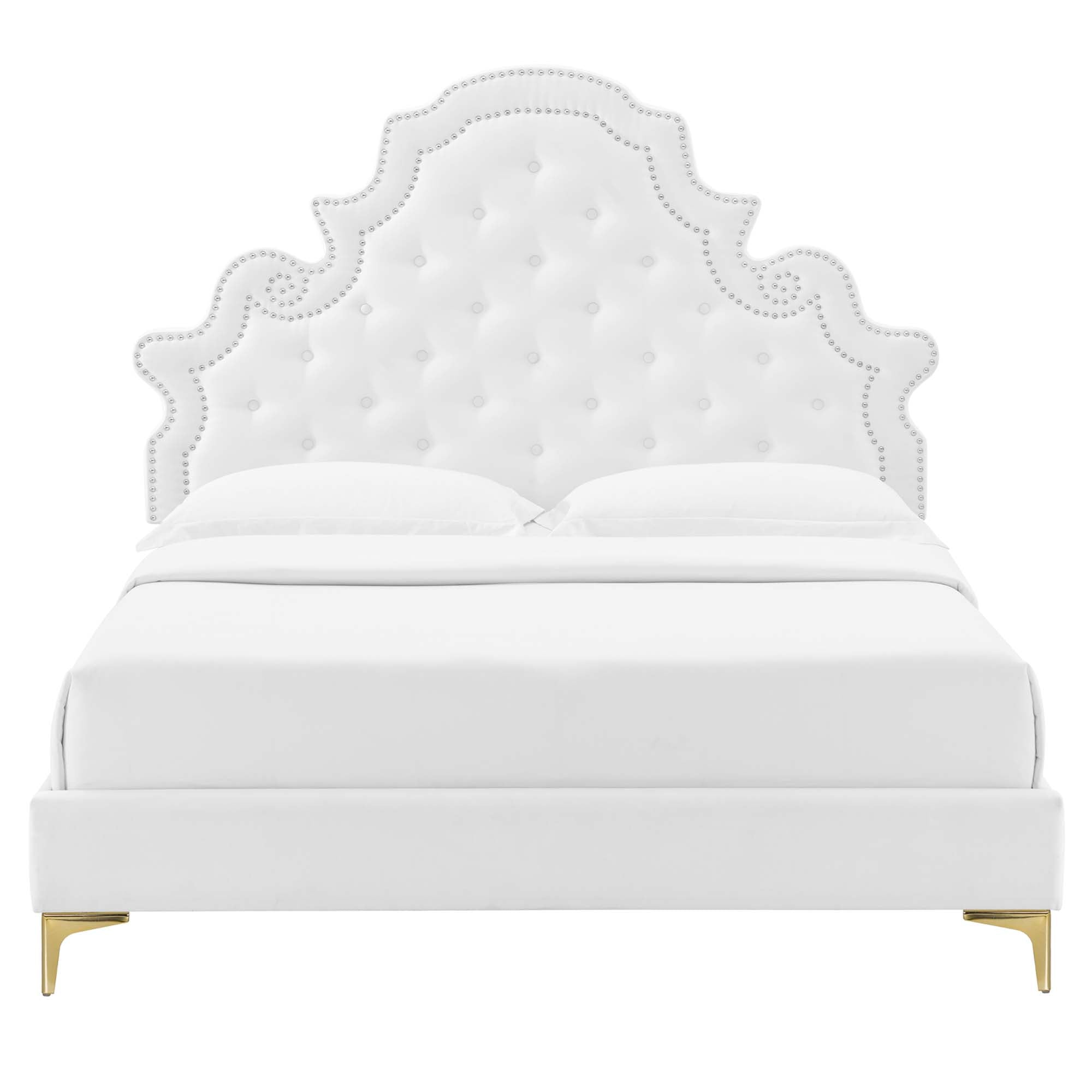 Modway Gwyneth Tufted Performance Velvet Queen Platform Bed