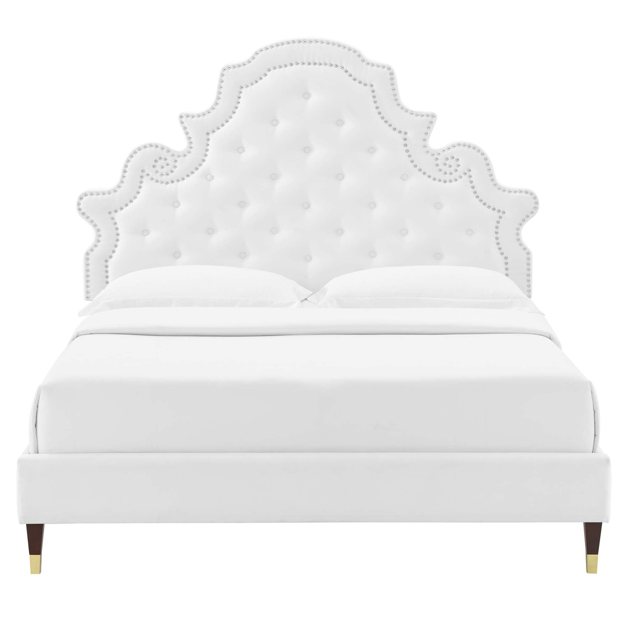 Modway Gwyneth Tufted Performance Velvet Queen Platform Bed