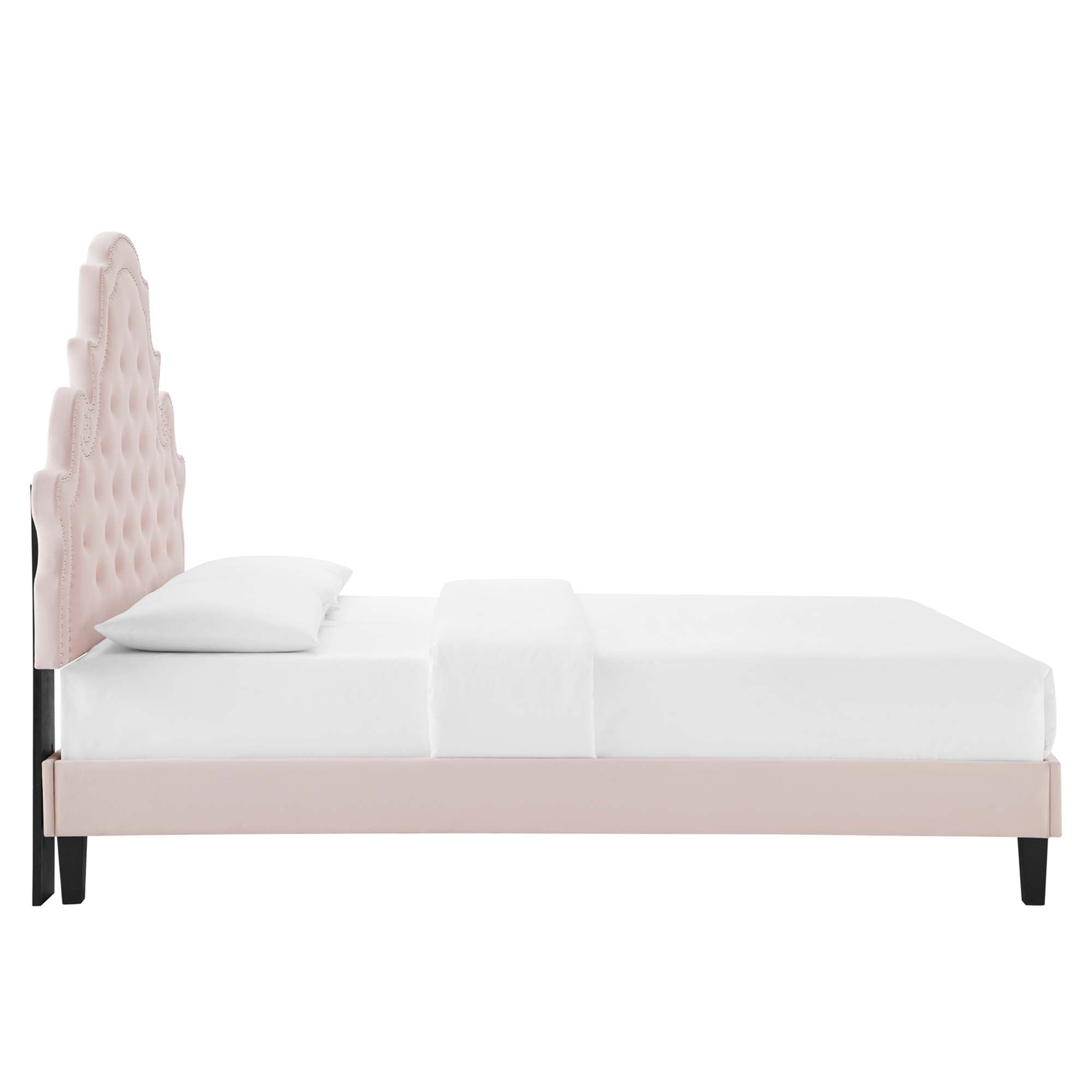 Modway Gwyneth Tufted Performance Velvet Queen Platform Bed