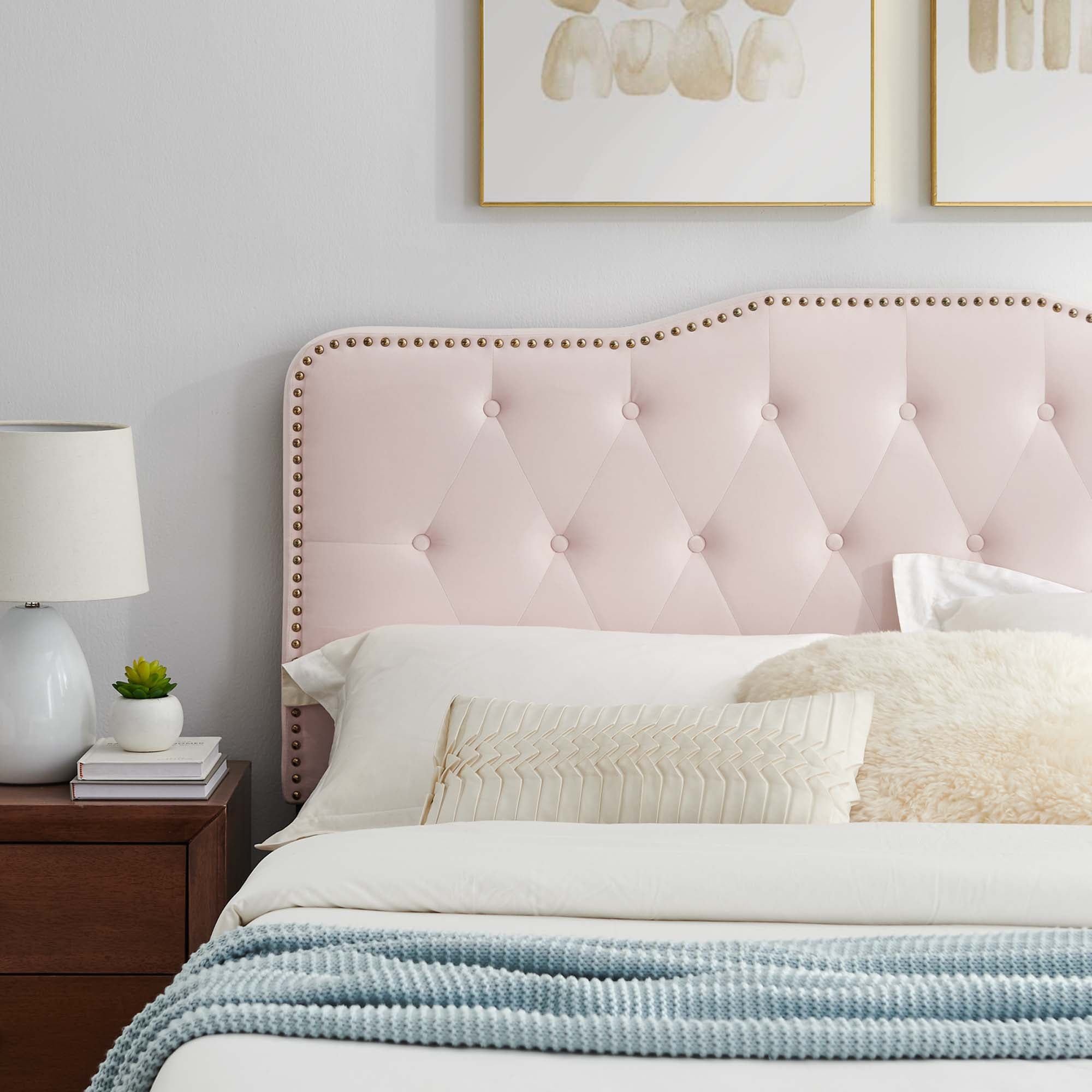Modway Amber Performance Velvet Queen Platform Bed