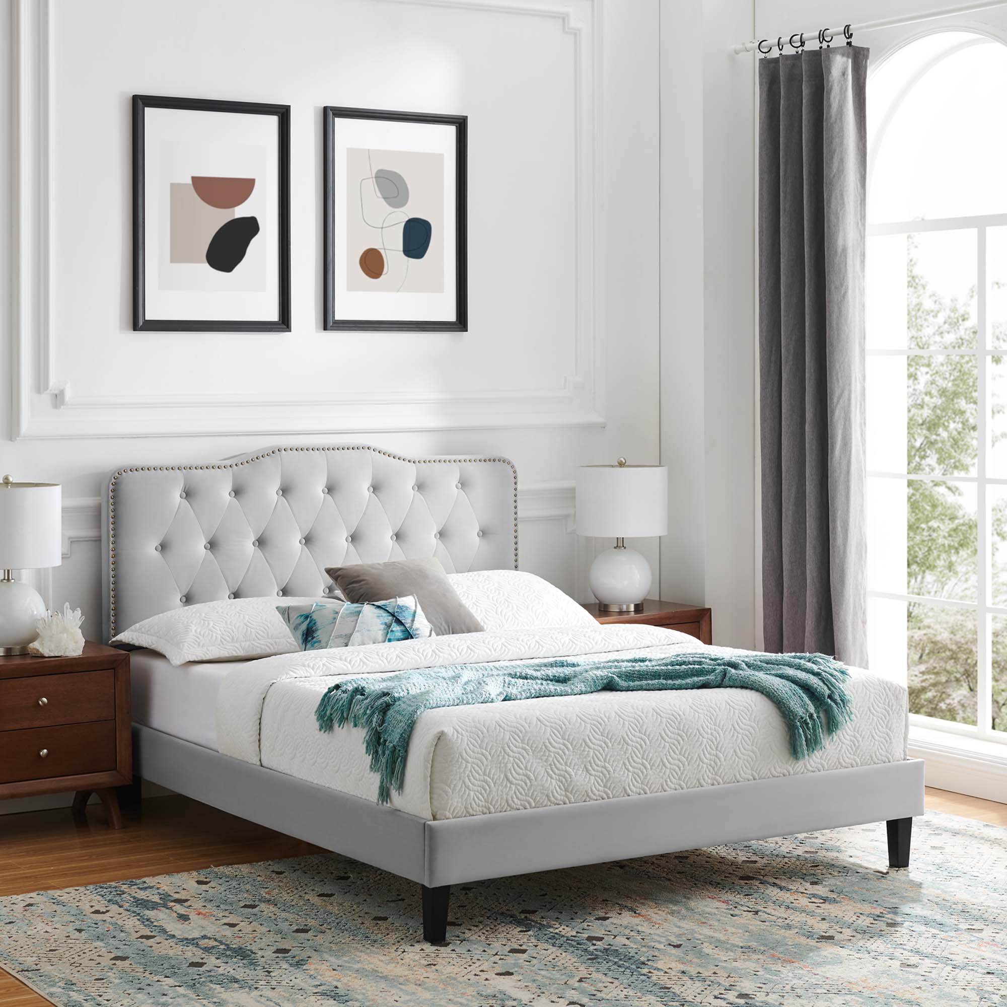 Modway Amber Performance Velvet Twin Platform Bed