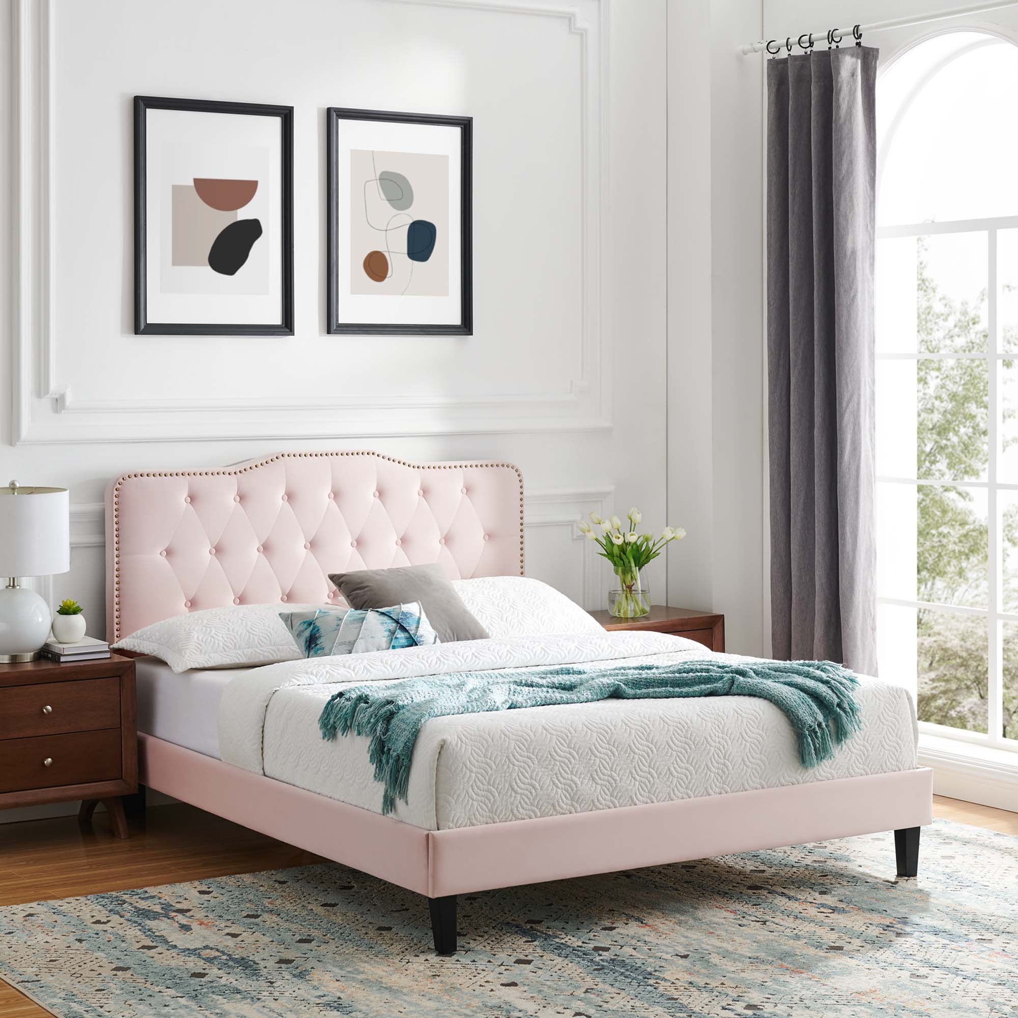 Modway Amber Performance Velvet Twin Platform Bed