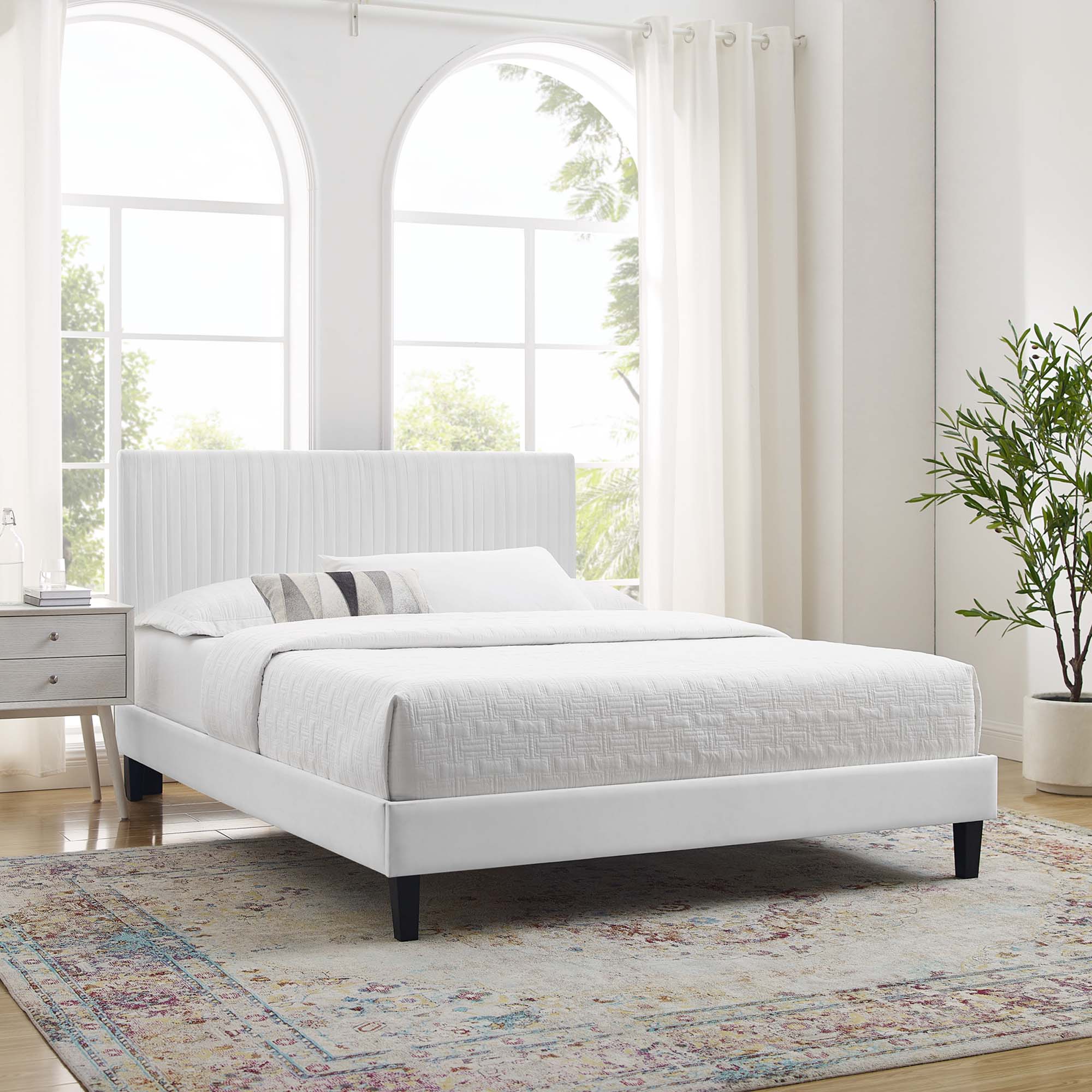 Modway Peyton Performance Velvet Full Platform Bed
