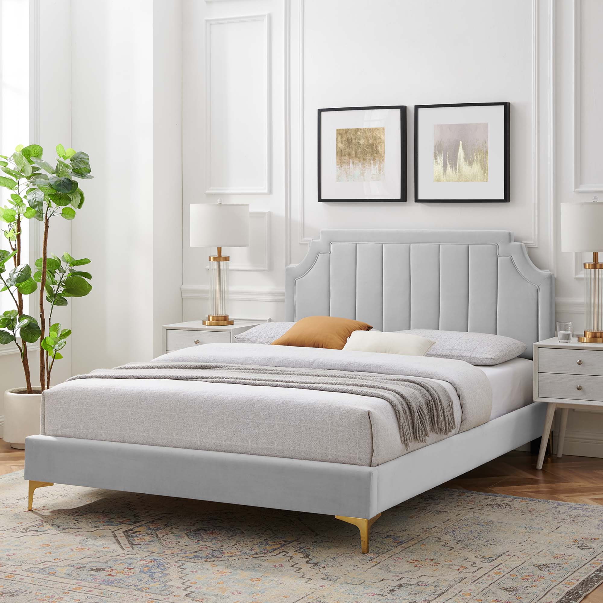 Modway Sienna Performance Velvet Full Platform Bed