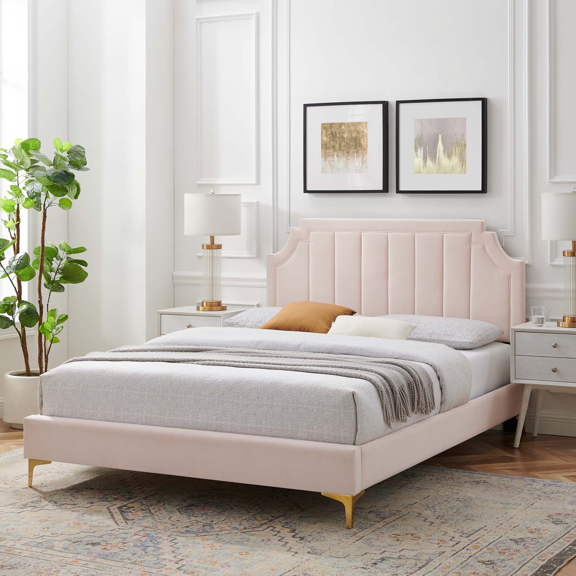 Modway Sienna Performance Velvet Full Platform Bed