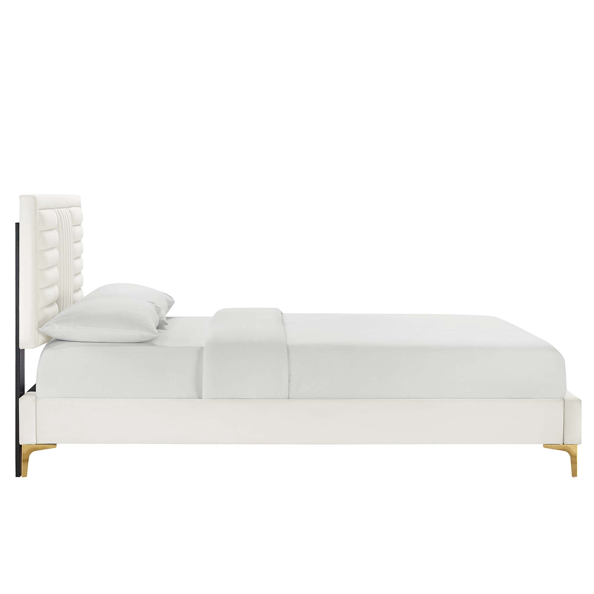 Modway Sofia Channel Tufted Performance Velvet Queen Platform Bed