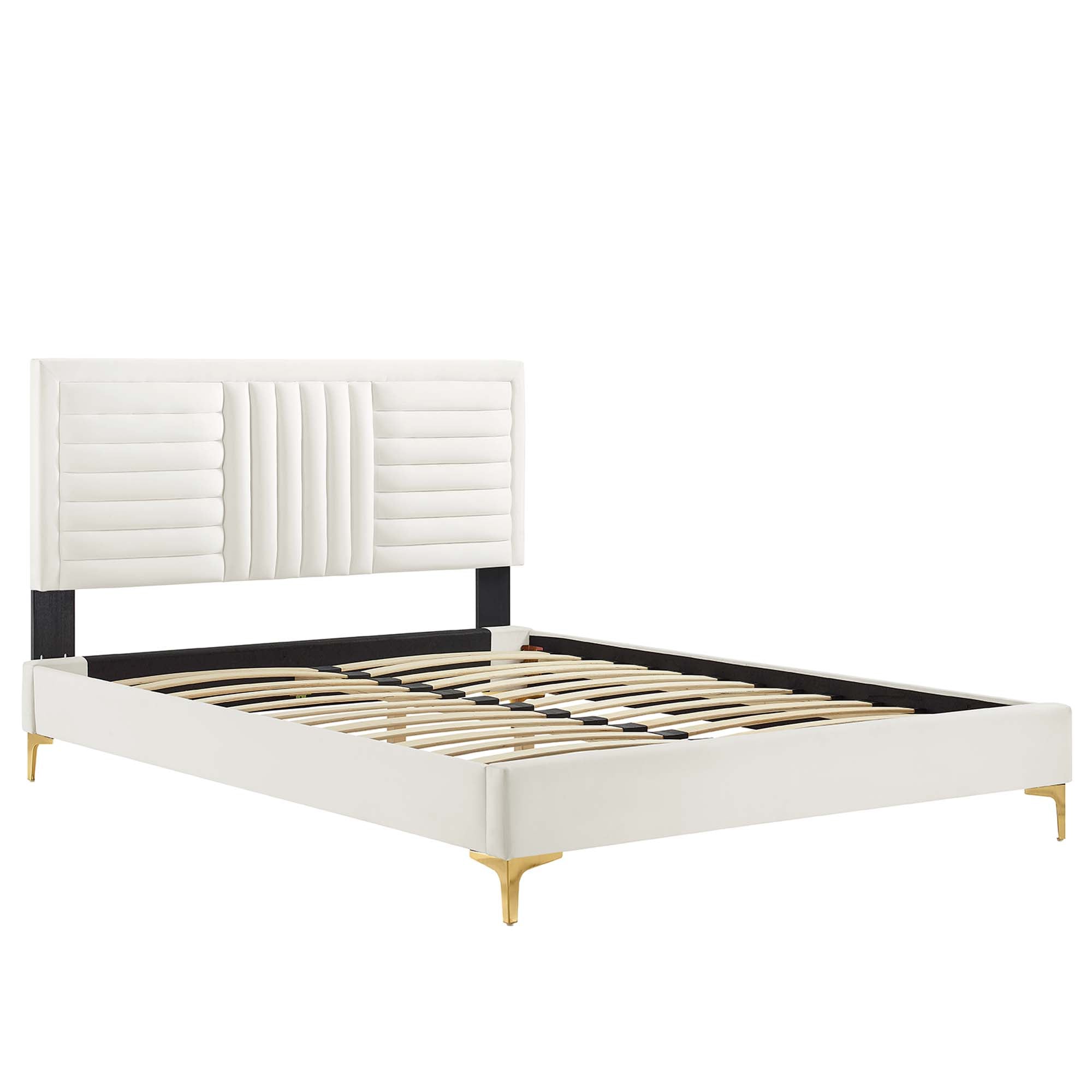 Modway Sofia Channel Tufted Performance Velvet Queen Platform Bed