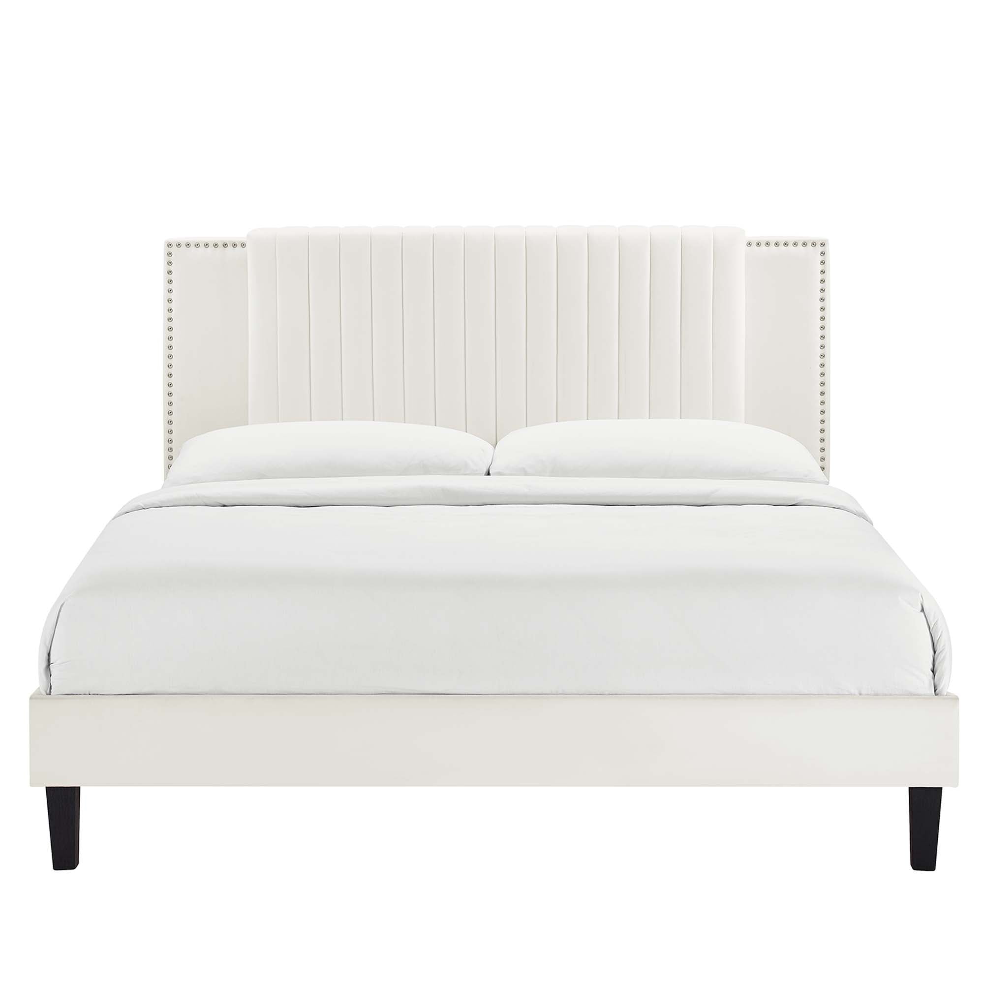 Modway Zahra Channel Tufted Performance Velvet Twin Platform Bed